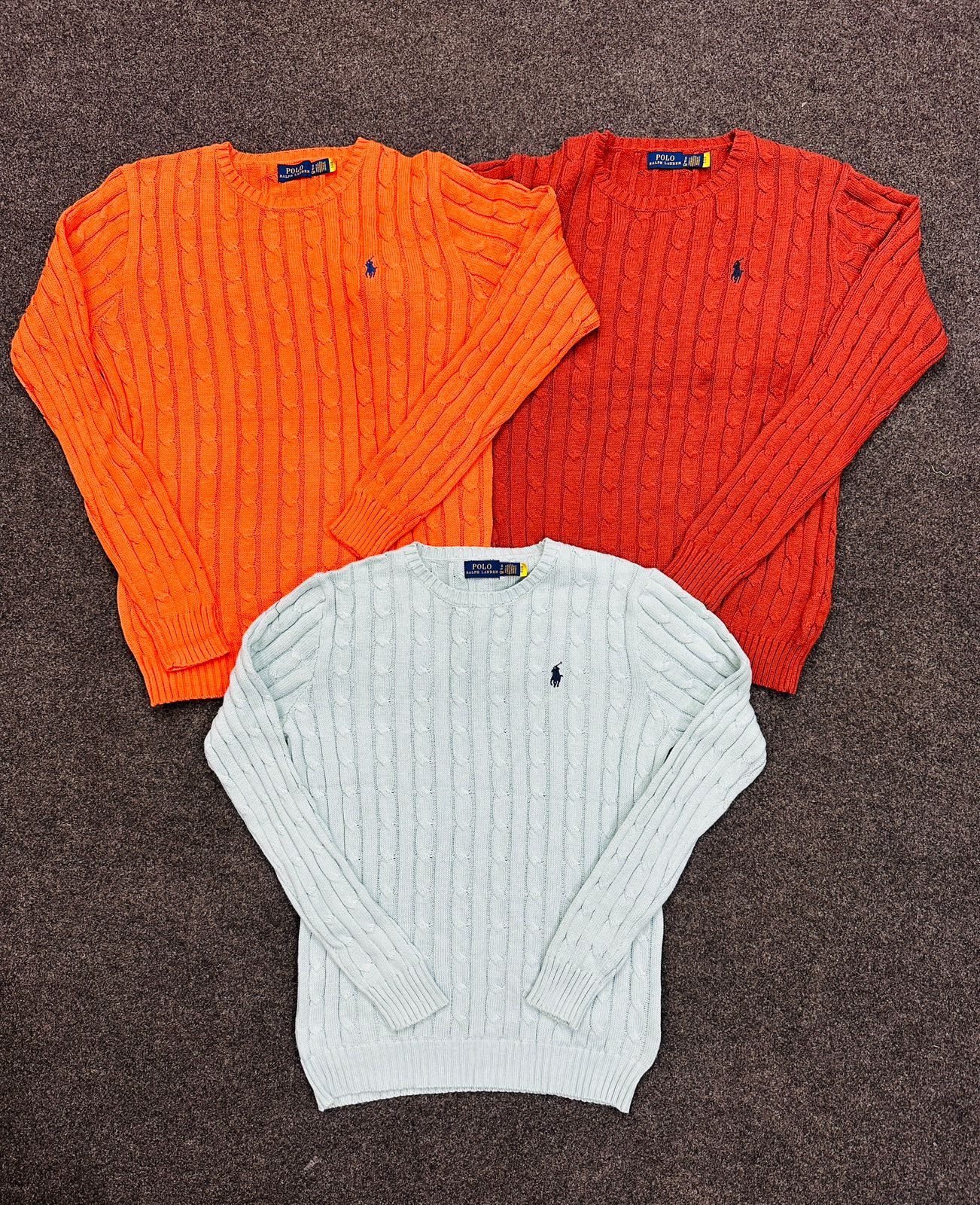 Ralph Lauren Polo Vintage Cable Knit Sweaters