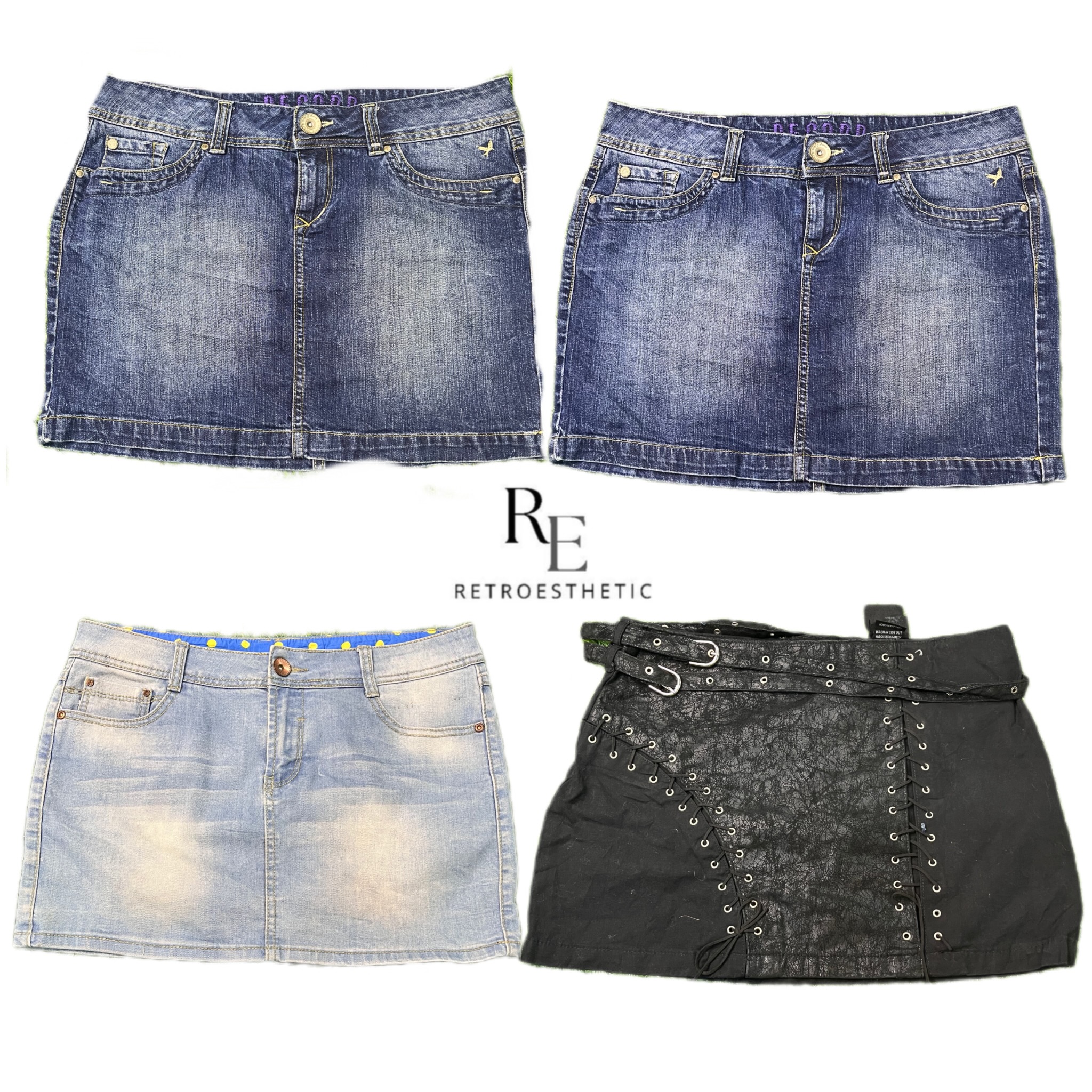 Gonne Mini in Denim Edgy Girl Y2K RE-2670