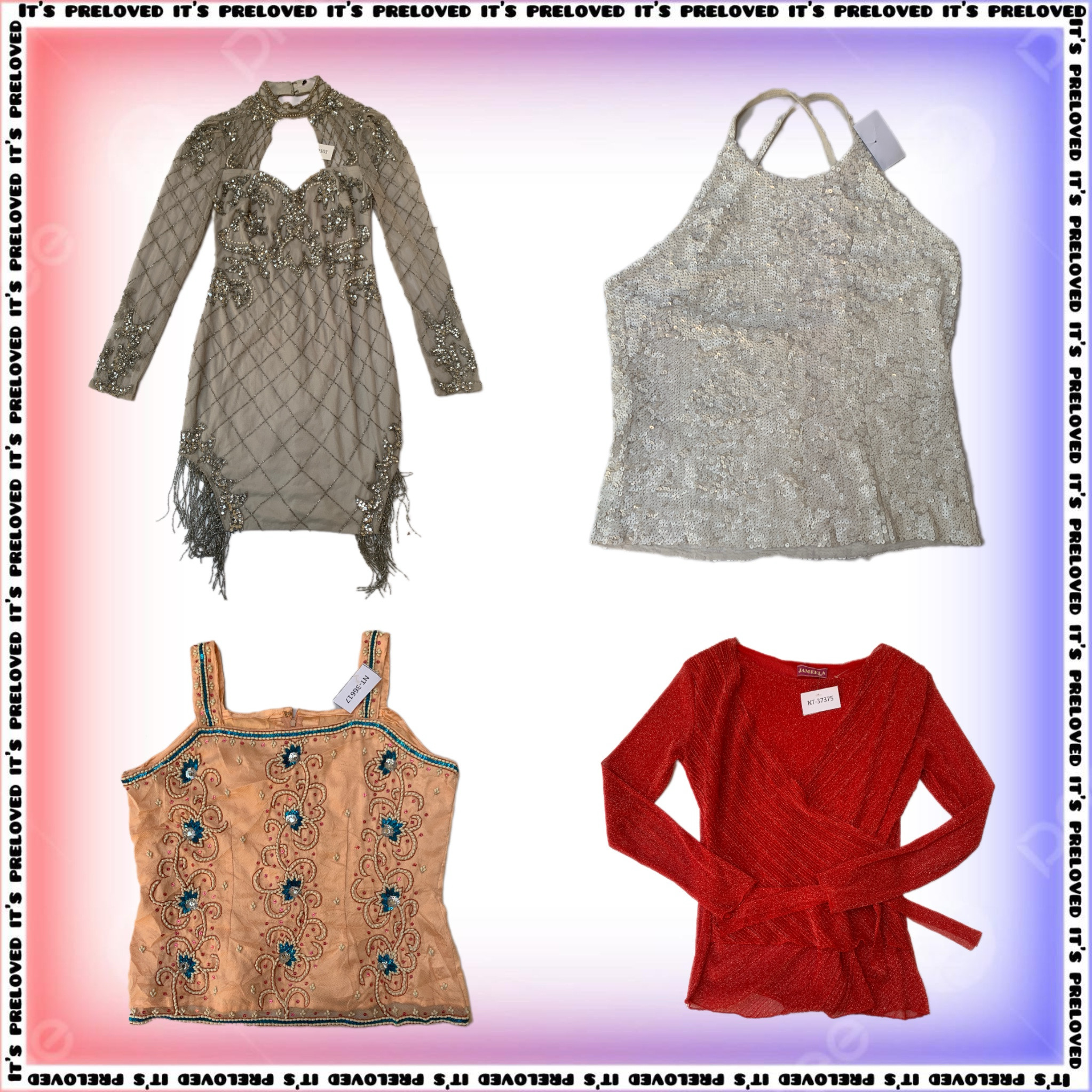 70s Festive Glam - Tops, Dresses, Skirts. (SS-1806..