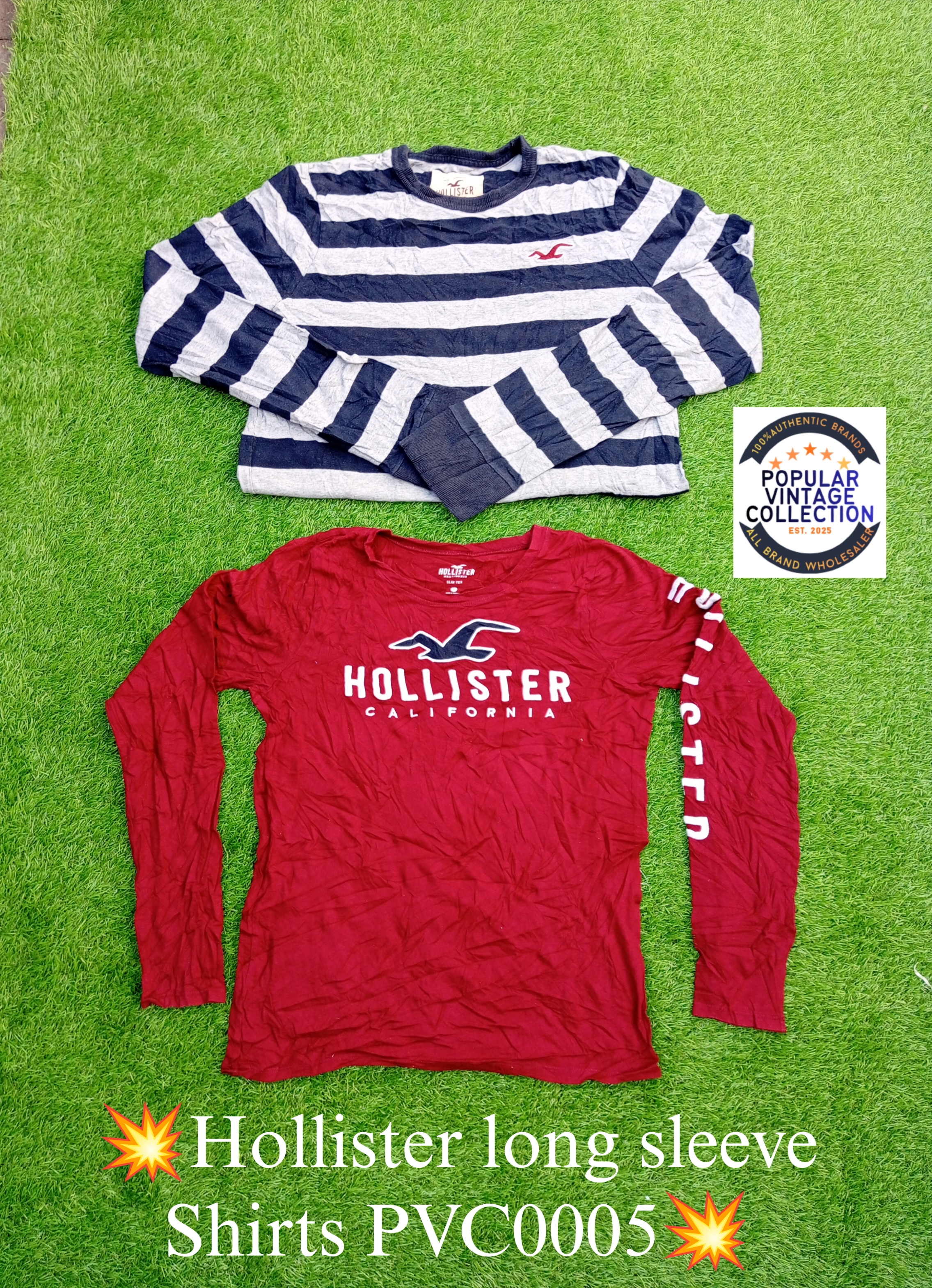 💥Hollister Long Sleeve Shirts PVC0005💥