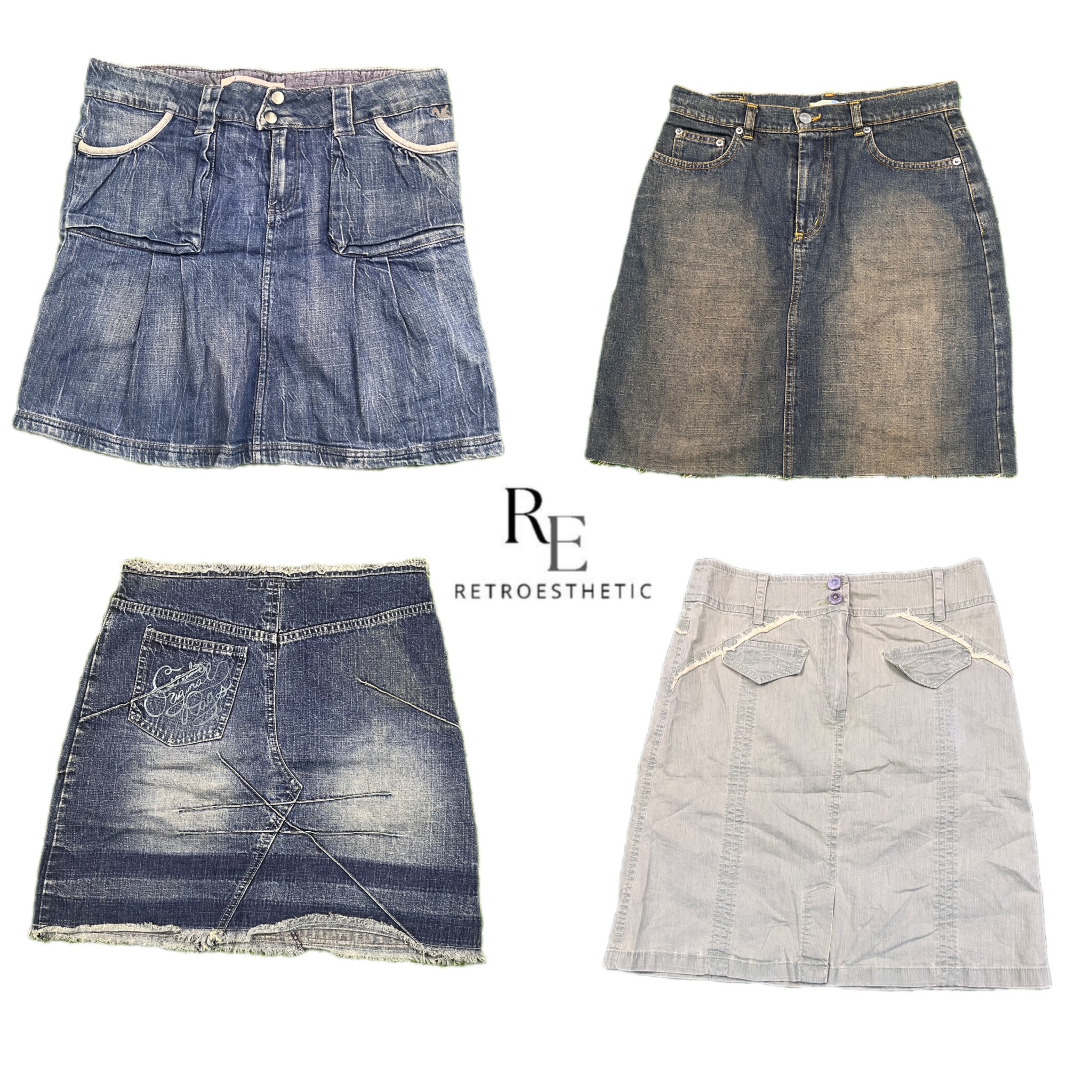 Gonne Midi in Denim Y2K NYC IT Girl RE-2686