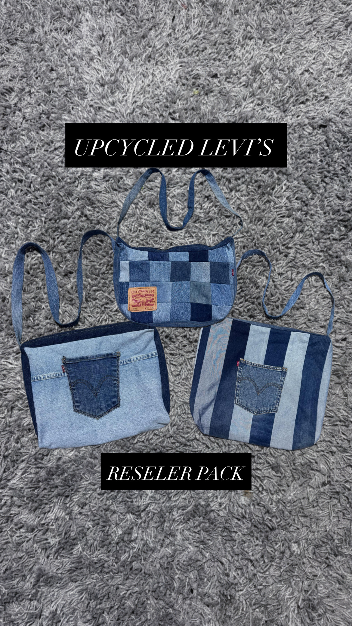Upcycled Levi’s Denim Bags Reseller Pack