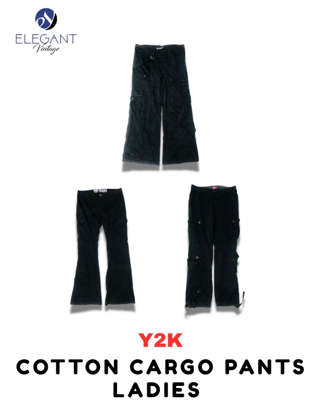 Y2K Cotton Cargo Pants - EV1767
