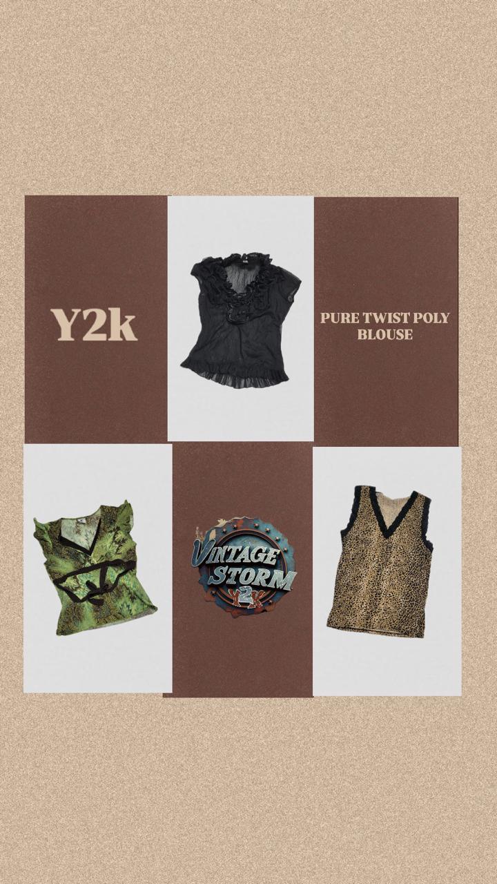 Y2K Pure Twist Poly Blouse