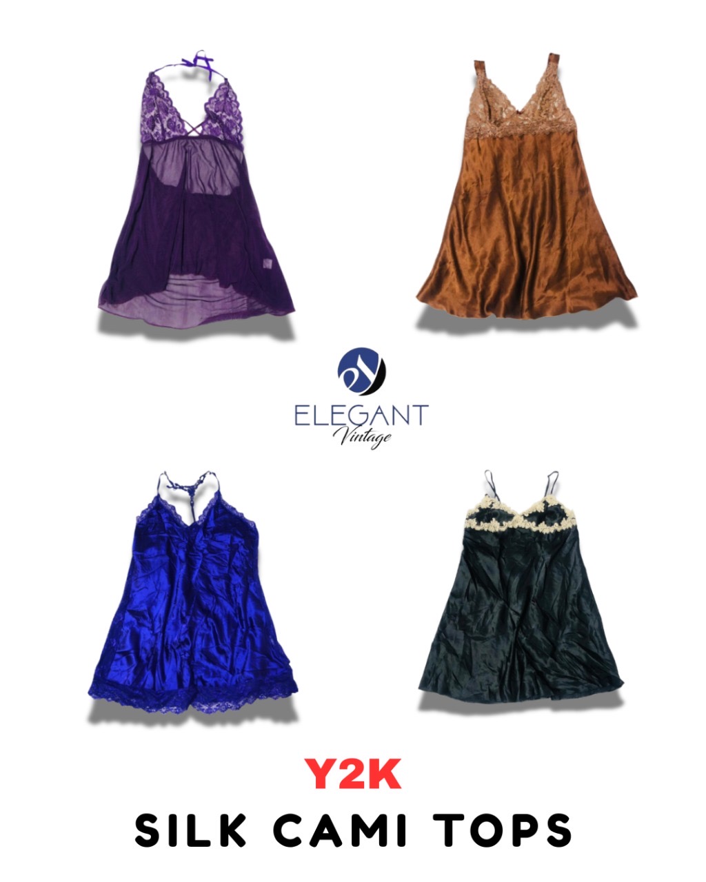 Y2K Silk Cami Tops - EV1813