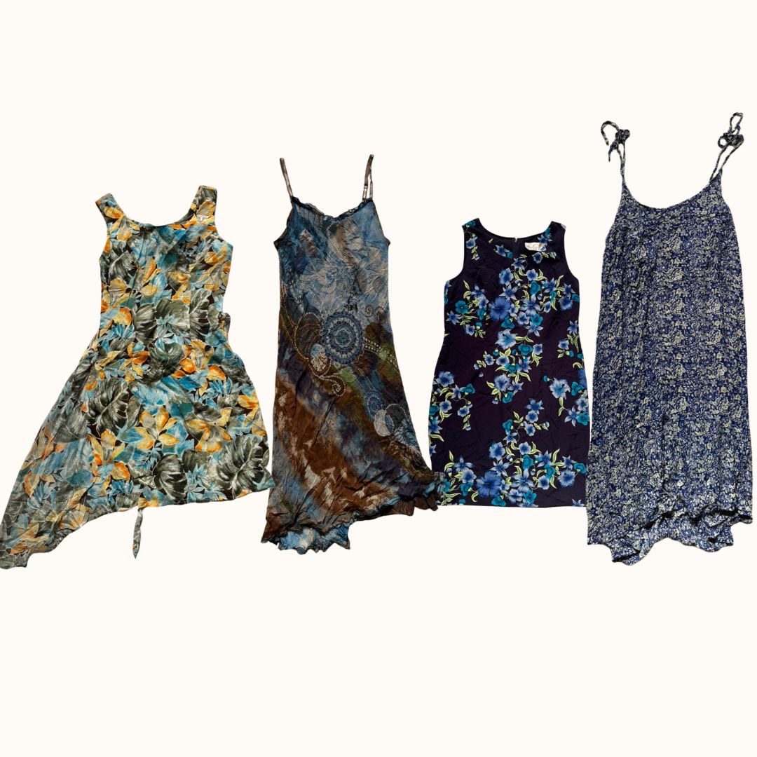 Y2K Blue Floral Dress Bundle(DR-018)