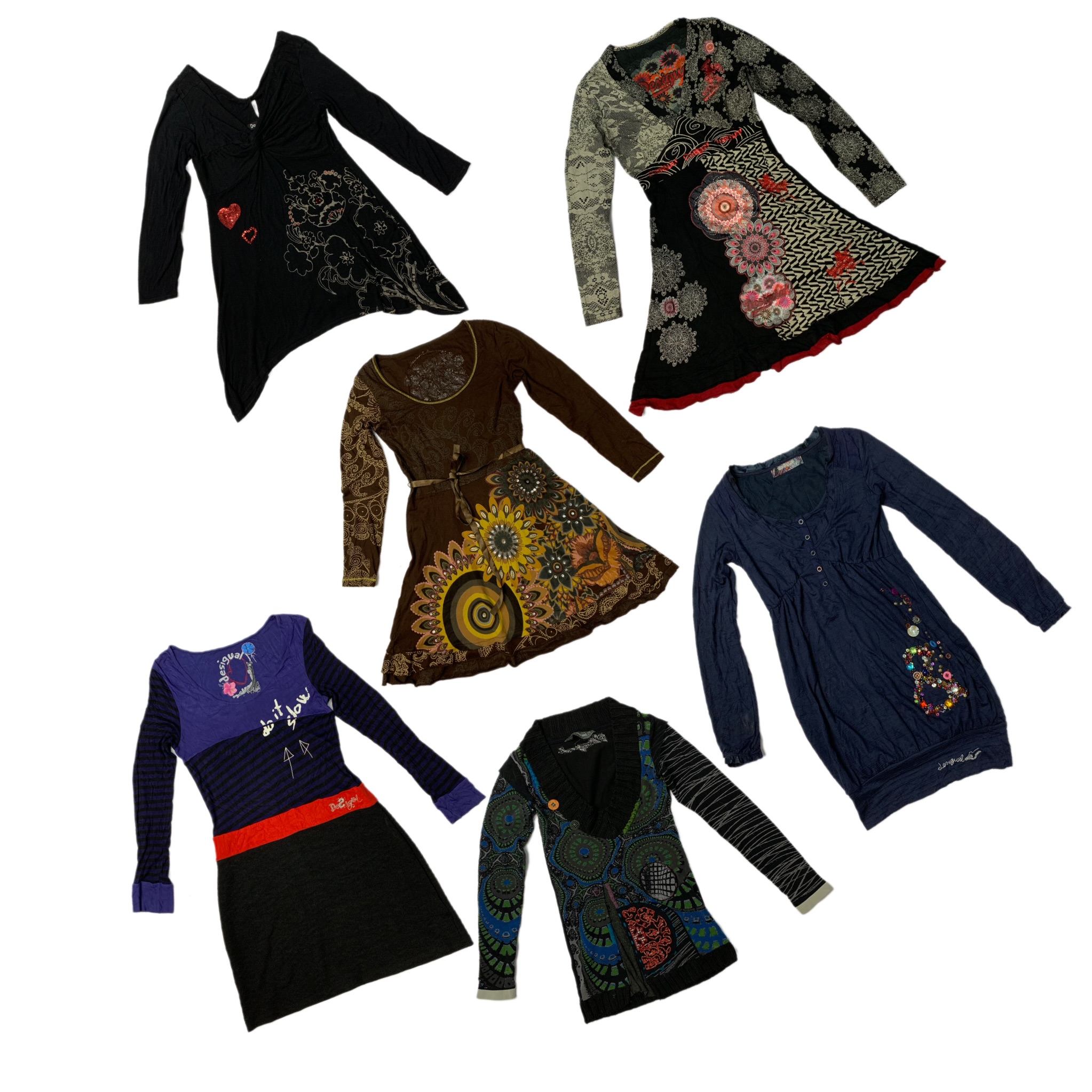 Y2K Graphic Printed Dresses (Ft Desigual)