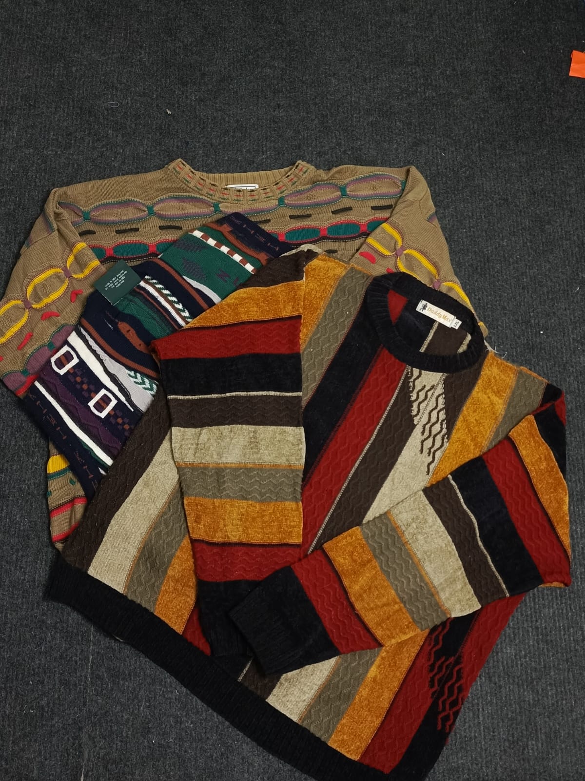 Coogi Style Sweater | 3D Knit Pattern | Y2K Retro ..