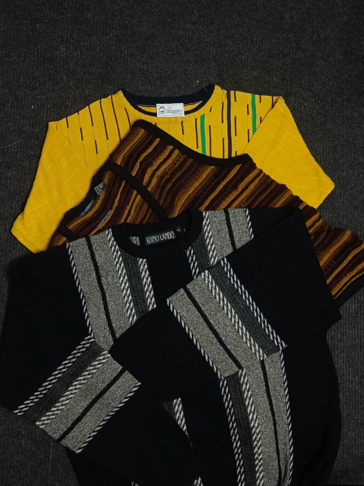 Coogi Style Sweater | 3D Knit Pattern | Y2K Retro ..