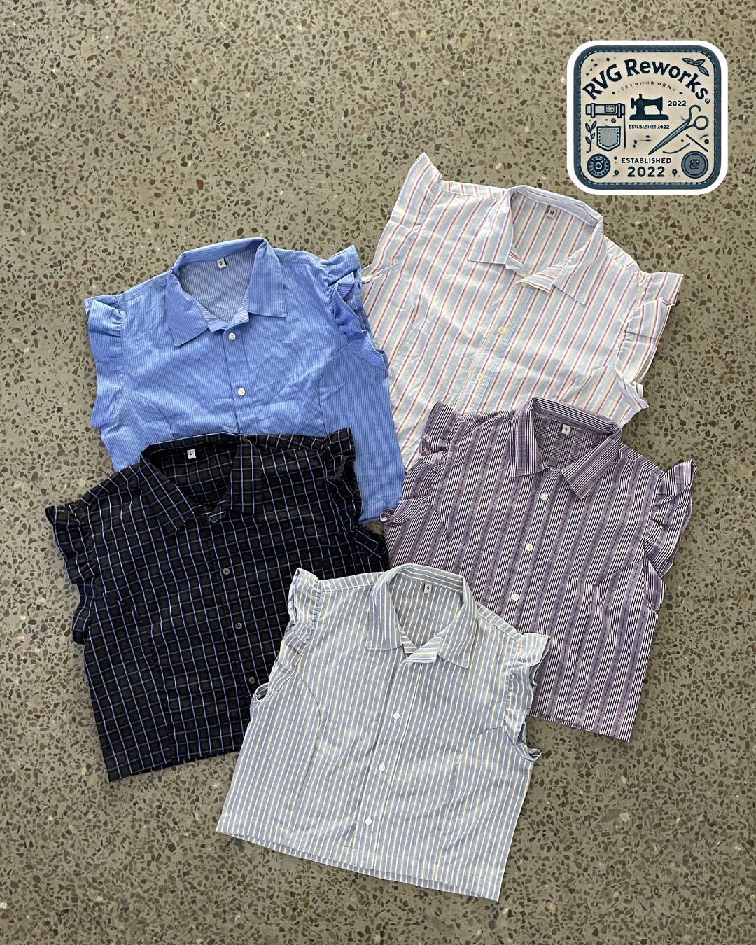 アップサイクルフラッター袖トップ 50 pcs