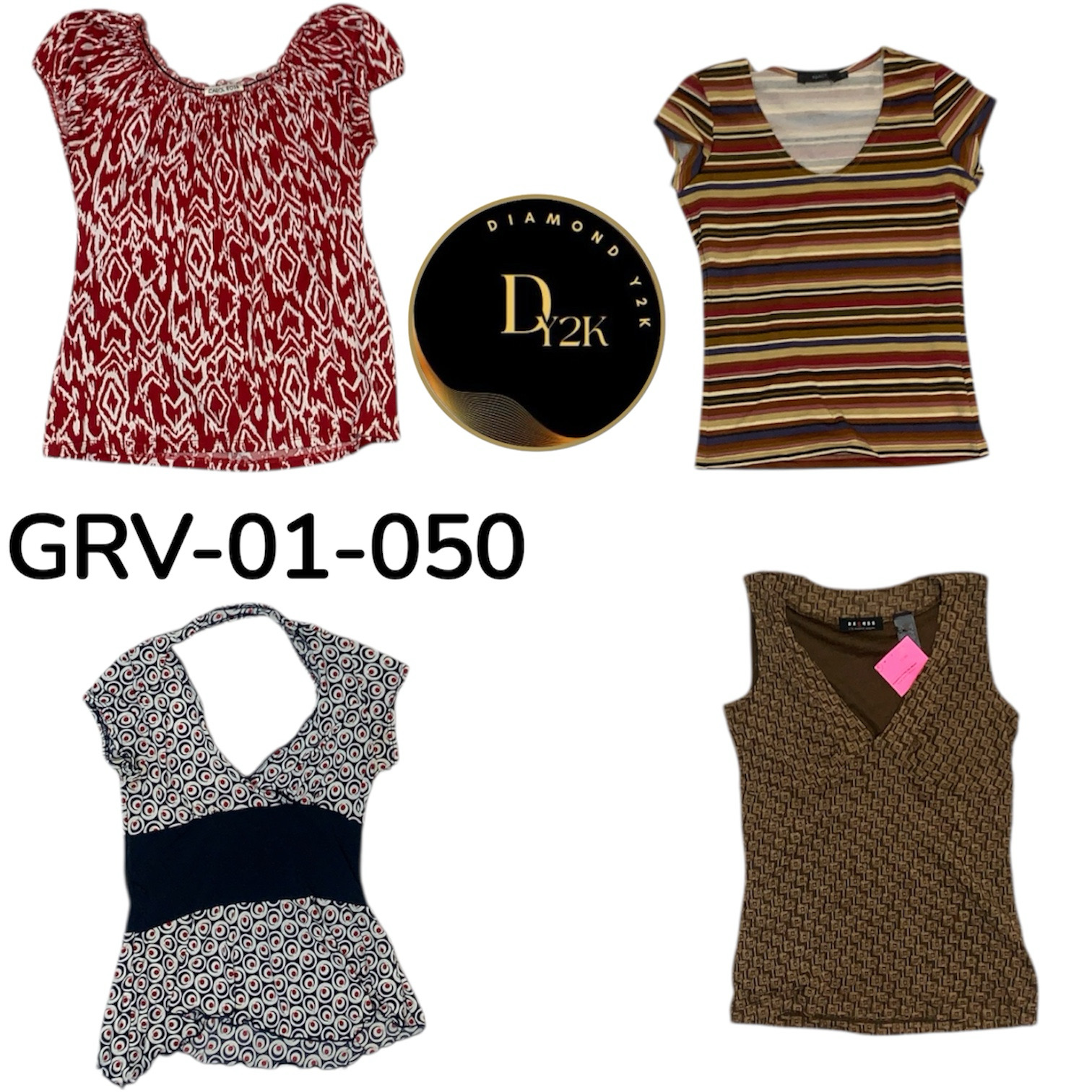 Y2K Short Sleeve Blouse – Casual Retro Fashion (GR..