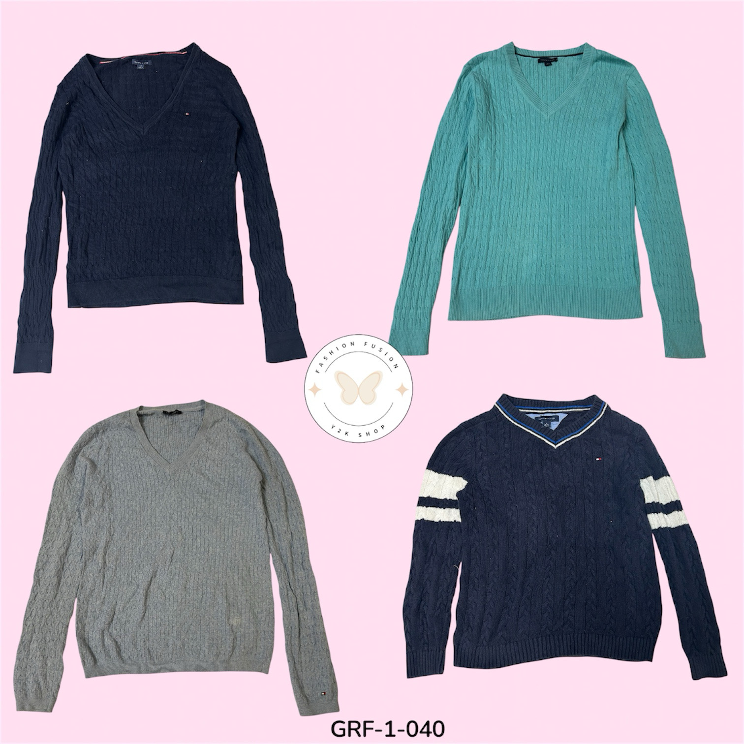 Y2K Tommy Hilfiger Sweater – Classic Americana Ret..