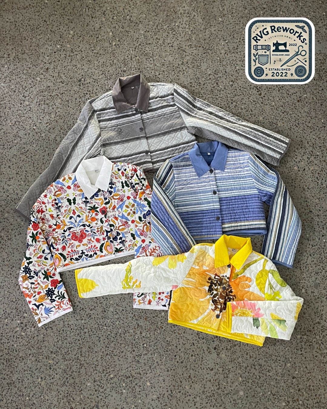 「アップサイクルキルティングクロップドジャケット 25 pcs」