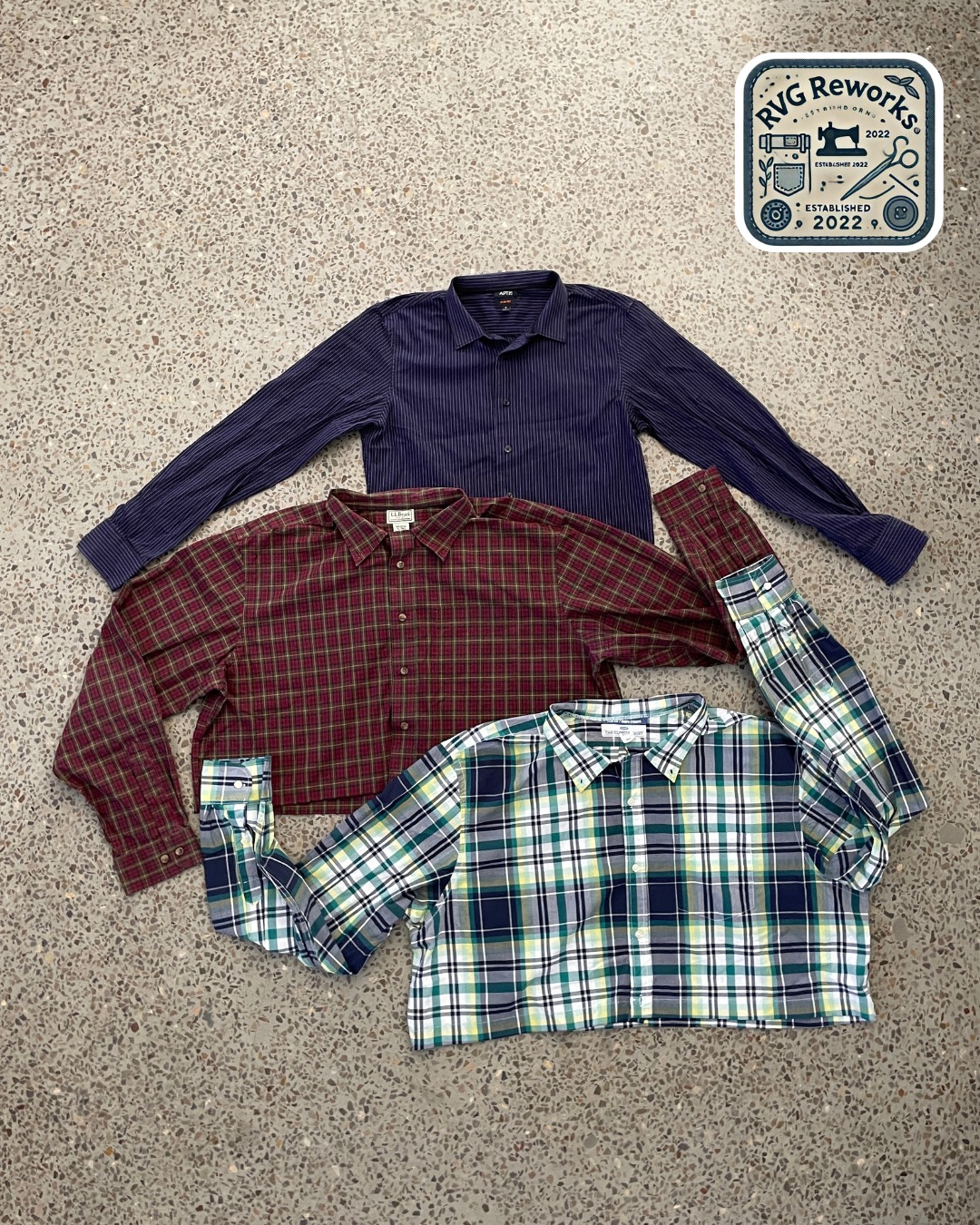 アップサイクルド クロップ カラー シャツ 15 点