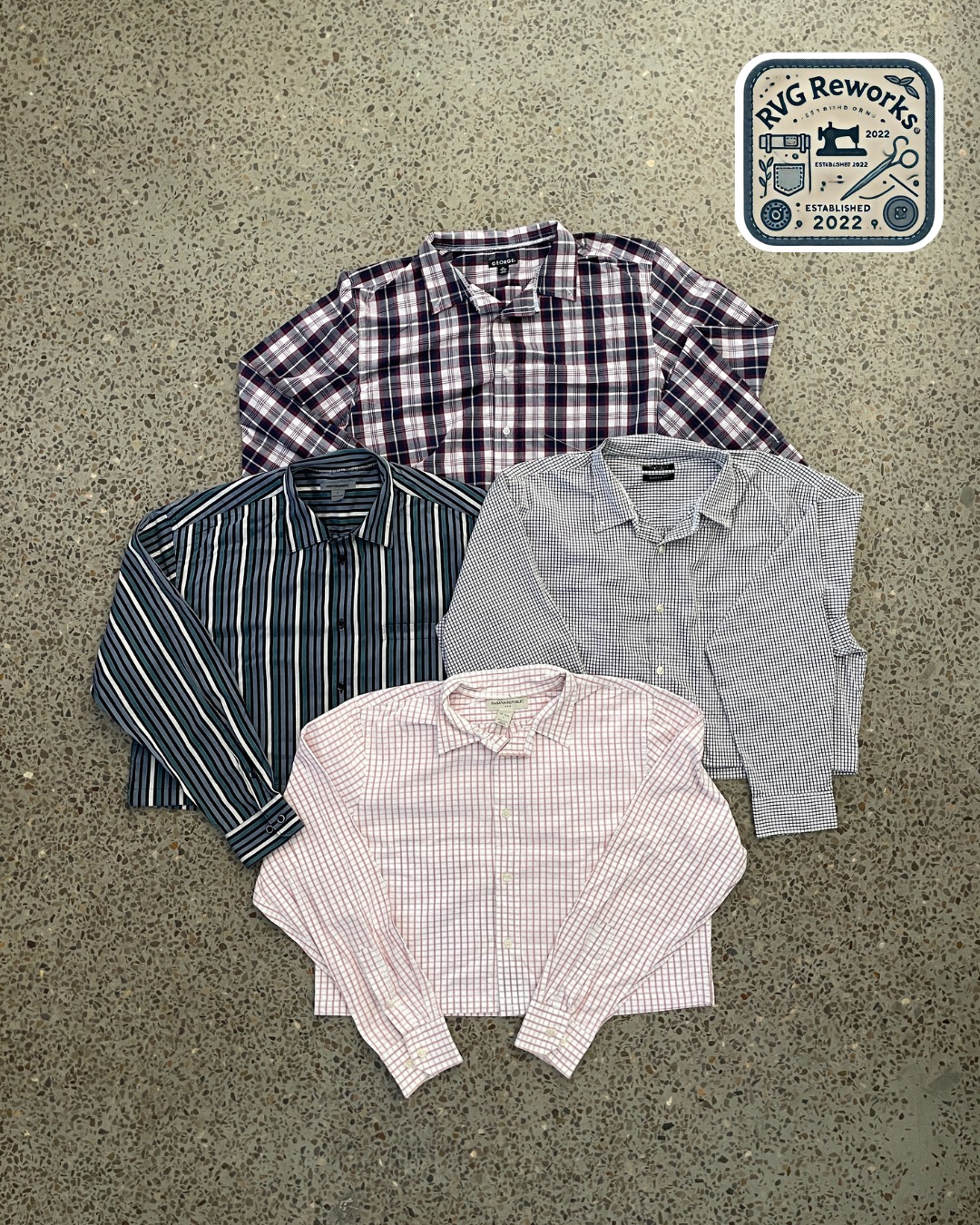 アップサイクル クロップカラーシャツ 25個