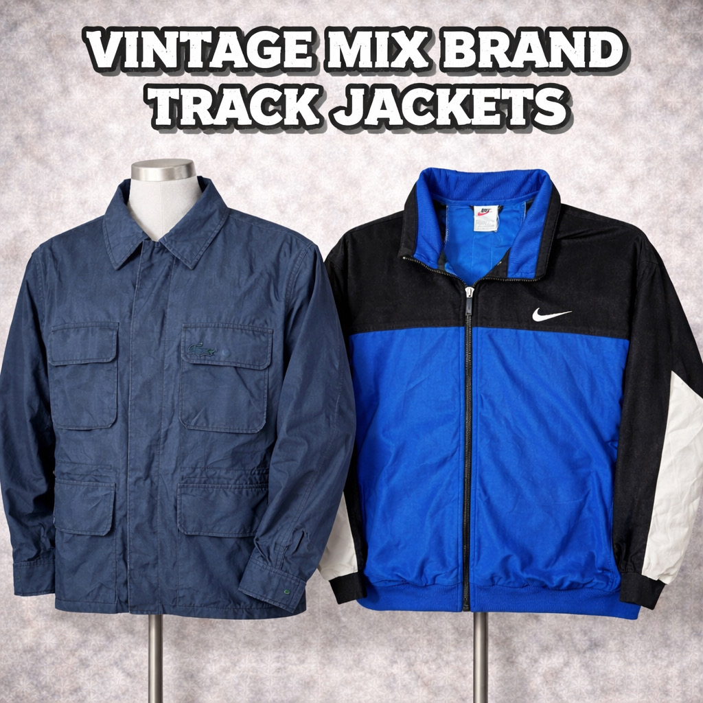 Mix Branded Vintage Track/ Windbreaker Jackets