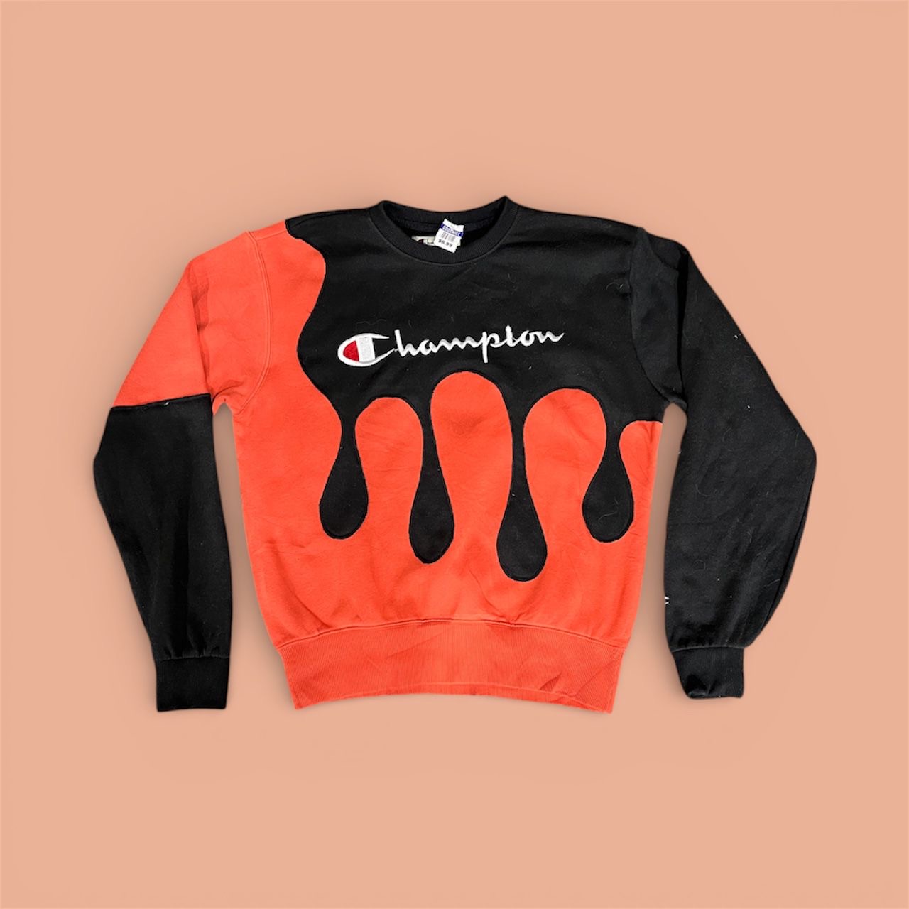 Fs-67 アップサイクルされたブランドのスウェットシャツ パッチ付き