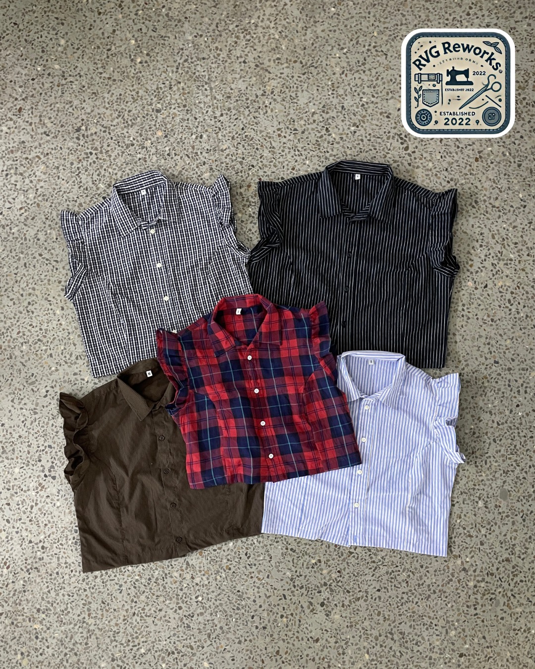 アップサイクルフラッタースリーブトップ 30 pcs