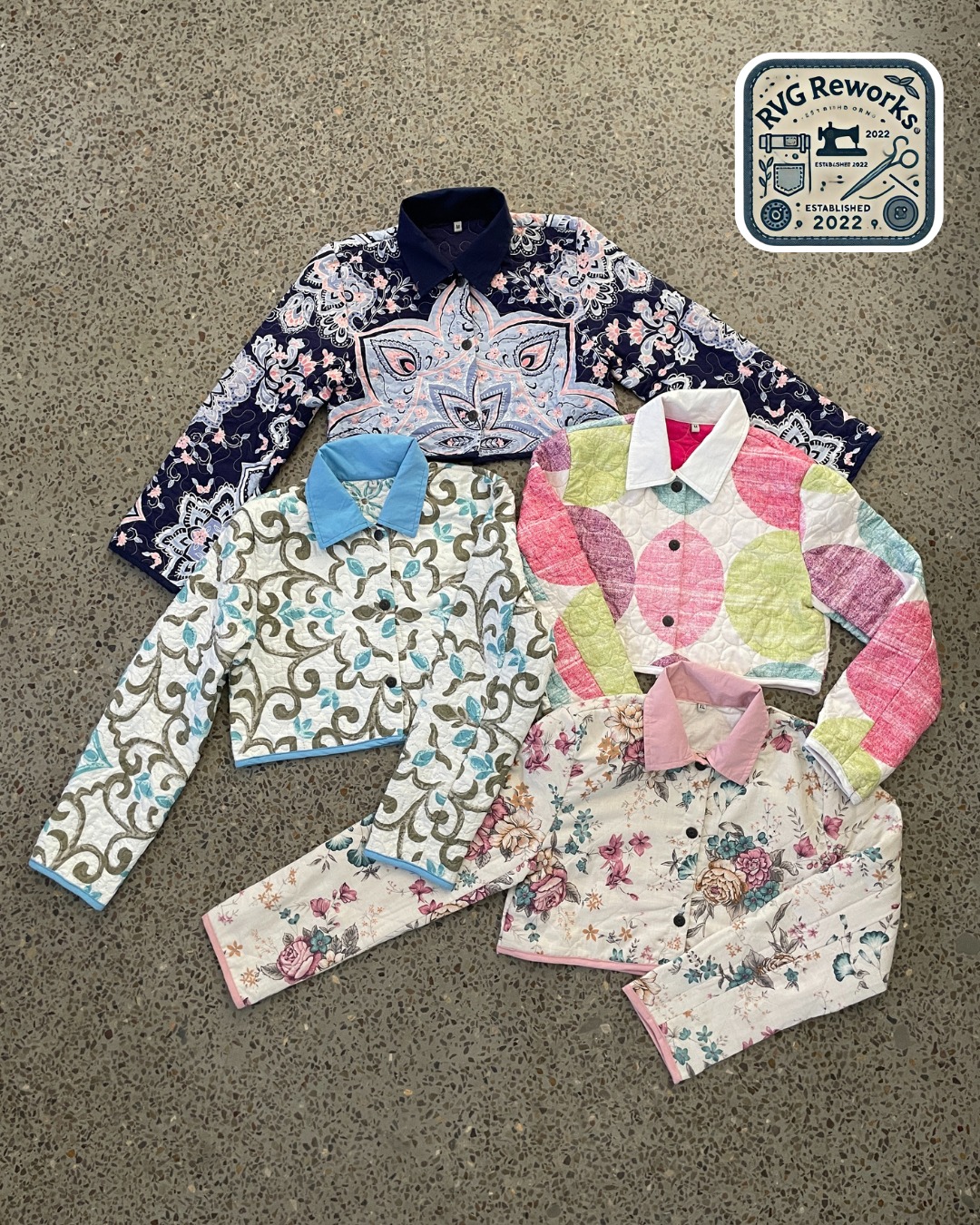 アップサイクルキルティングクロップドジャケット 25 点