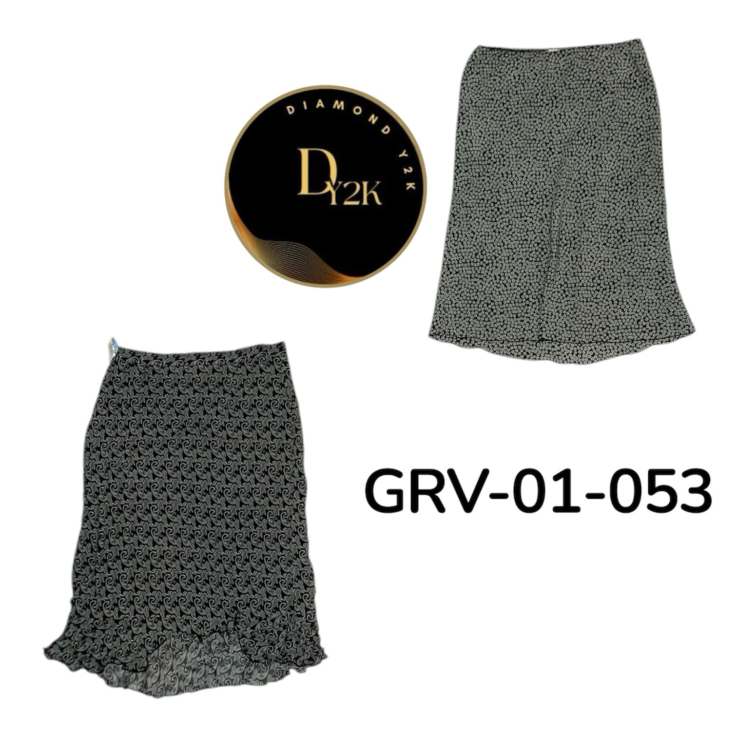 Retro Y2K Poly Maxi Skirt for Women (GRV-01-053)