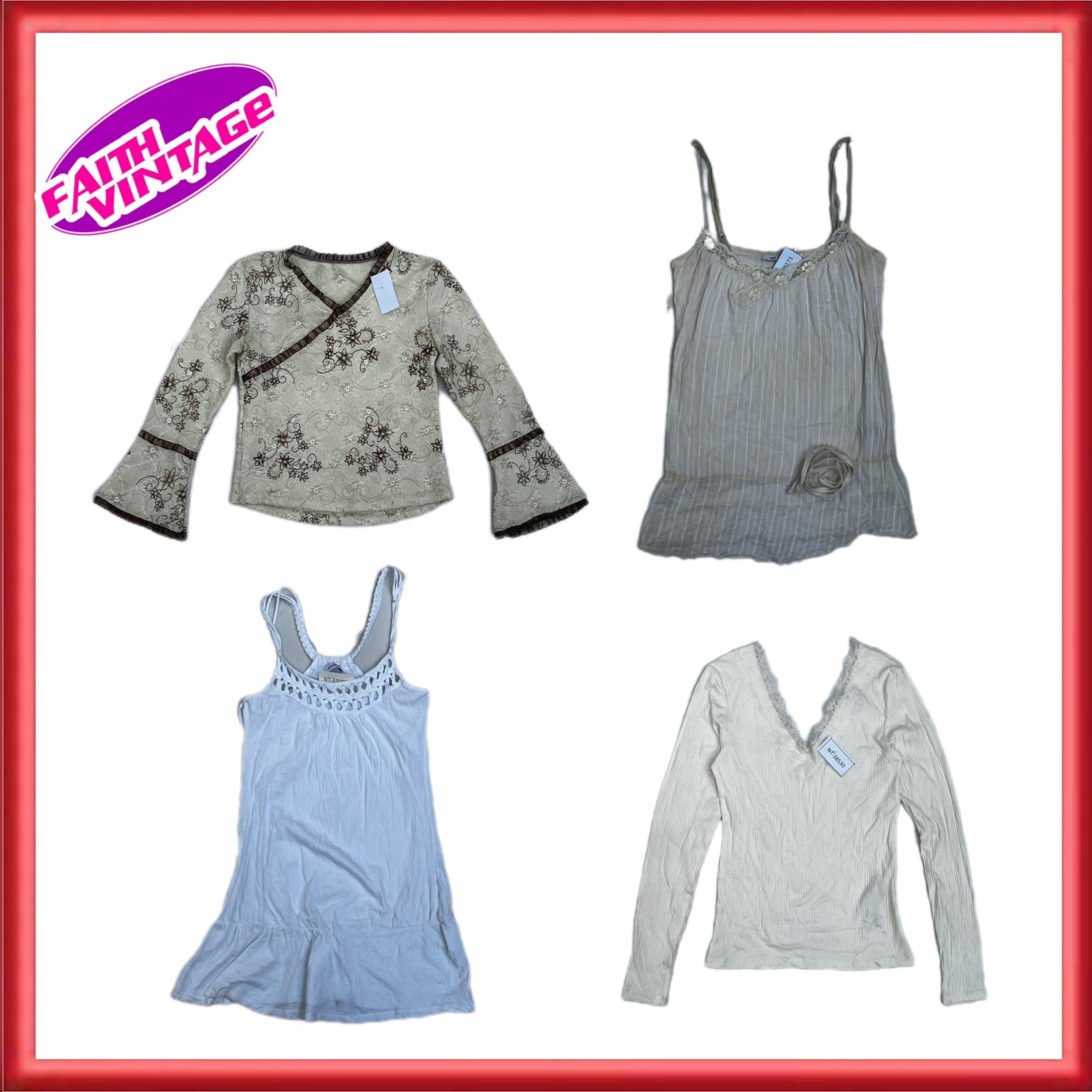 Snow Dust and Burnt Sienna Dresses and Tops(FV-357..