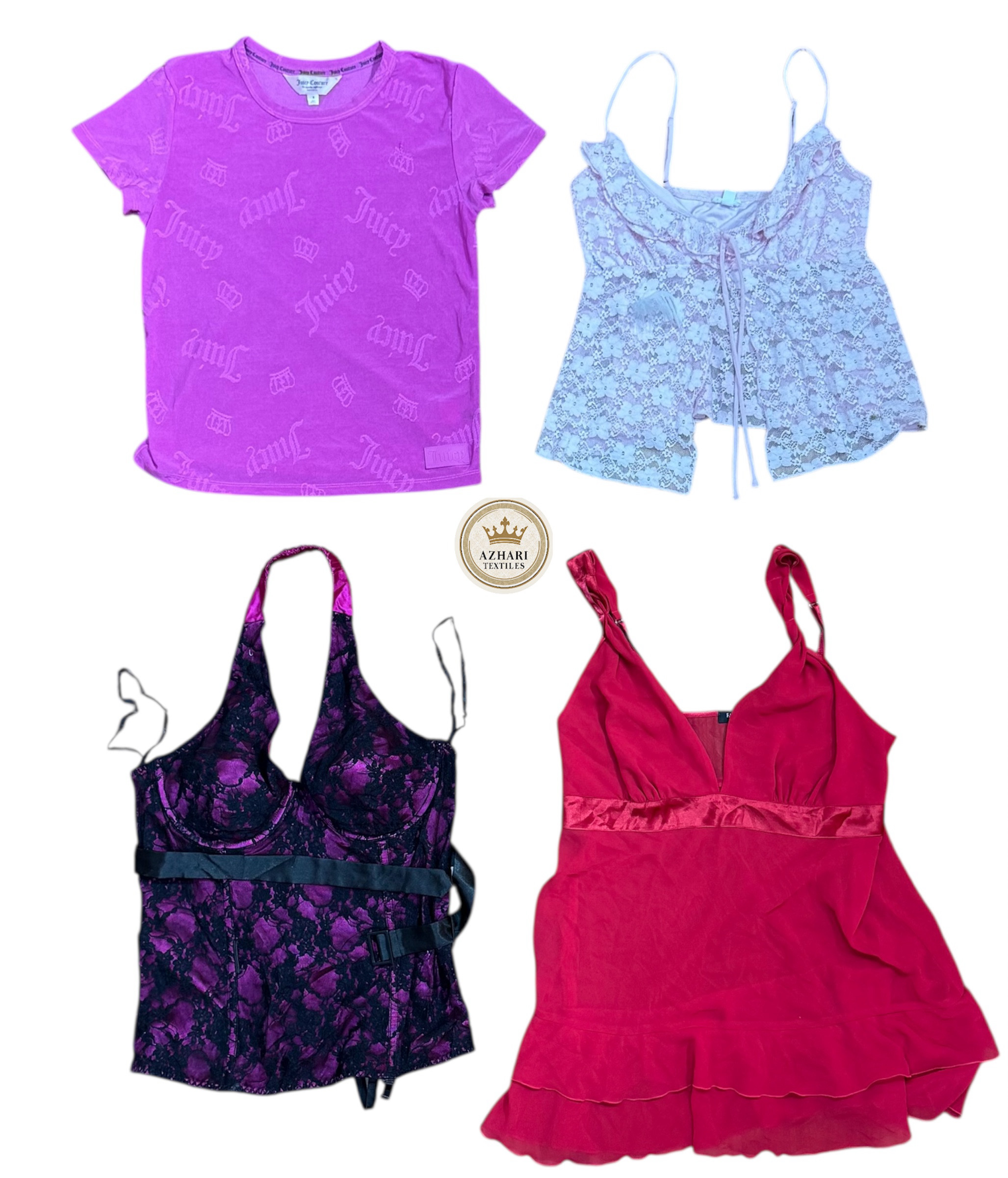 Retro Y2K Red & pink Tops 15 pcs At 321