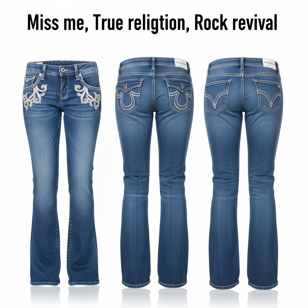 Miss Me True Religion Rock Revival Flare Jeans