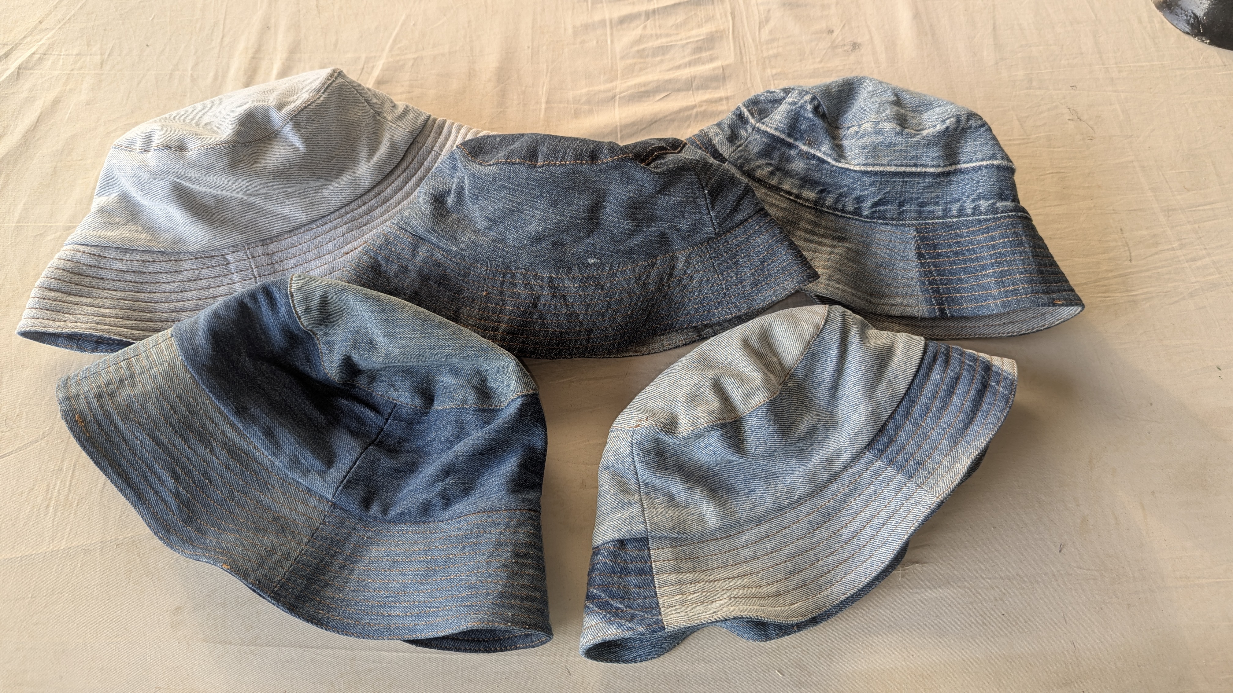 Upcycled Denim Bucket Hats