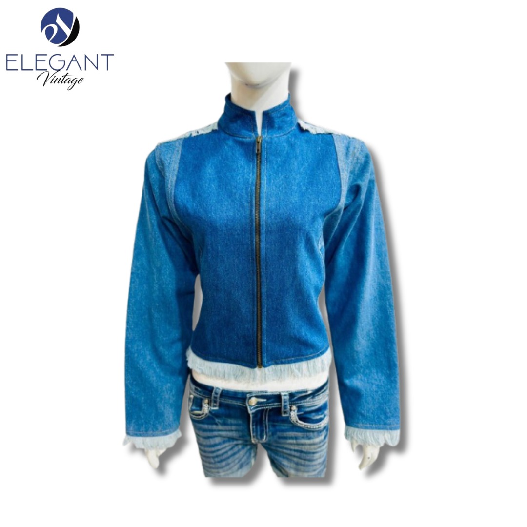 アップサイクルレディースクロップジャケット - EVR0042