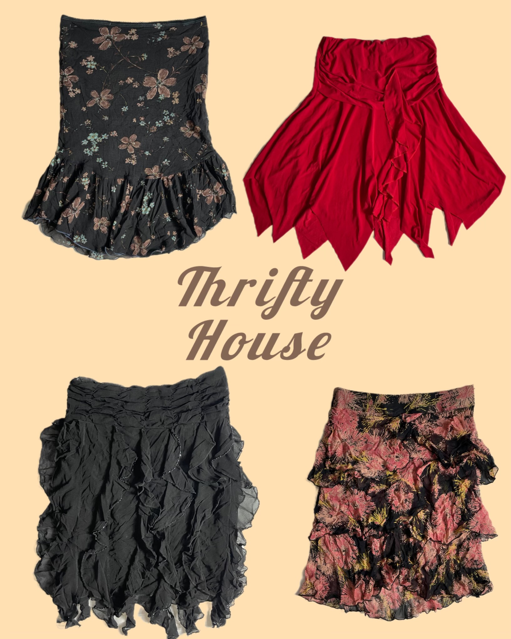 Ruffled Charm Y2k Skirts(TH/114)