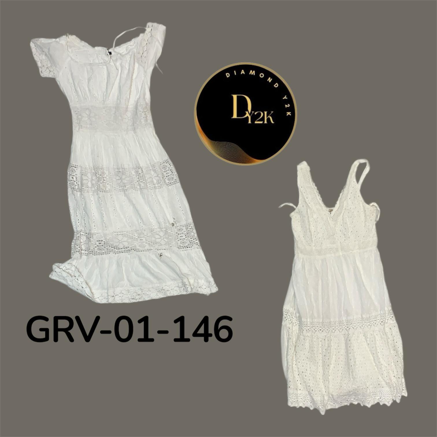 Robe d'été en coton classique Y2K (GRV-01-146)