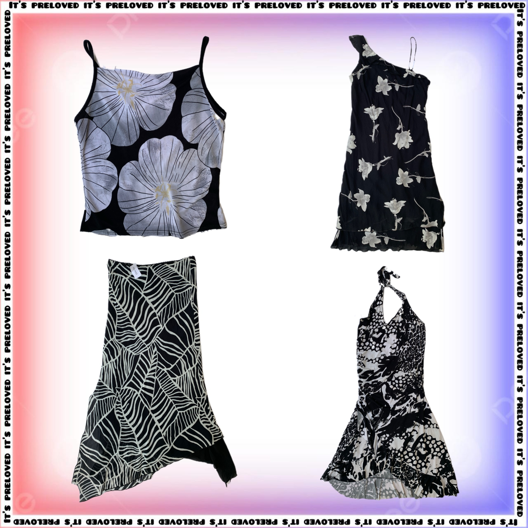 Monochrome Muse-Dress,skirts,tops (SS-1852)