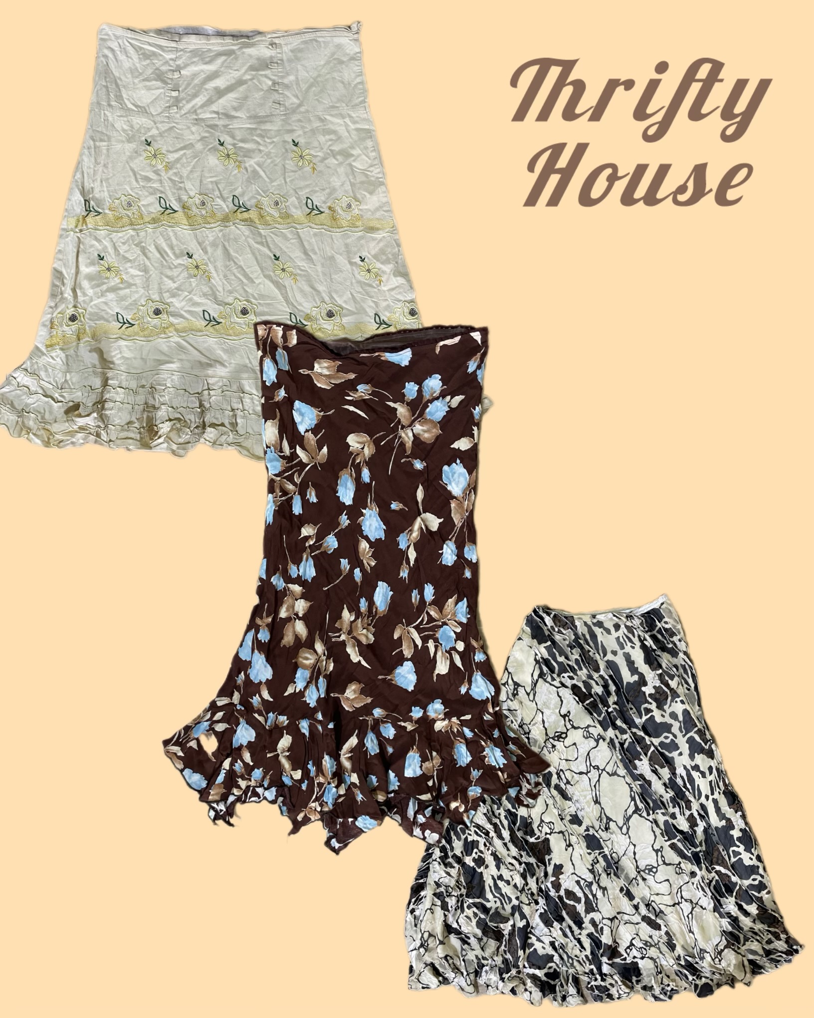 Jupes maxi rétro Y2k(TH/135)