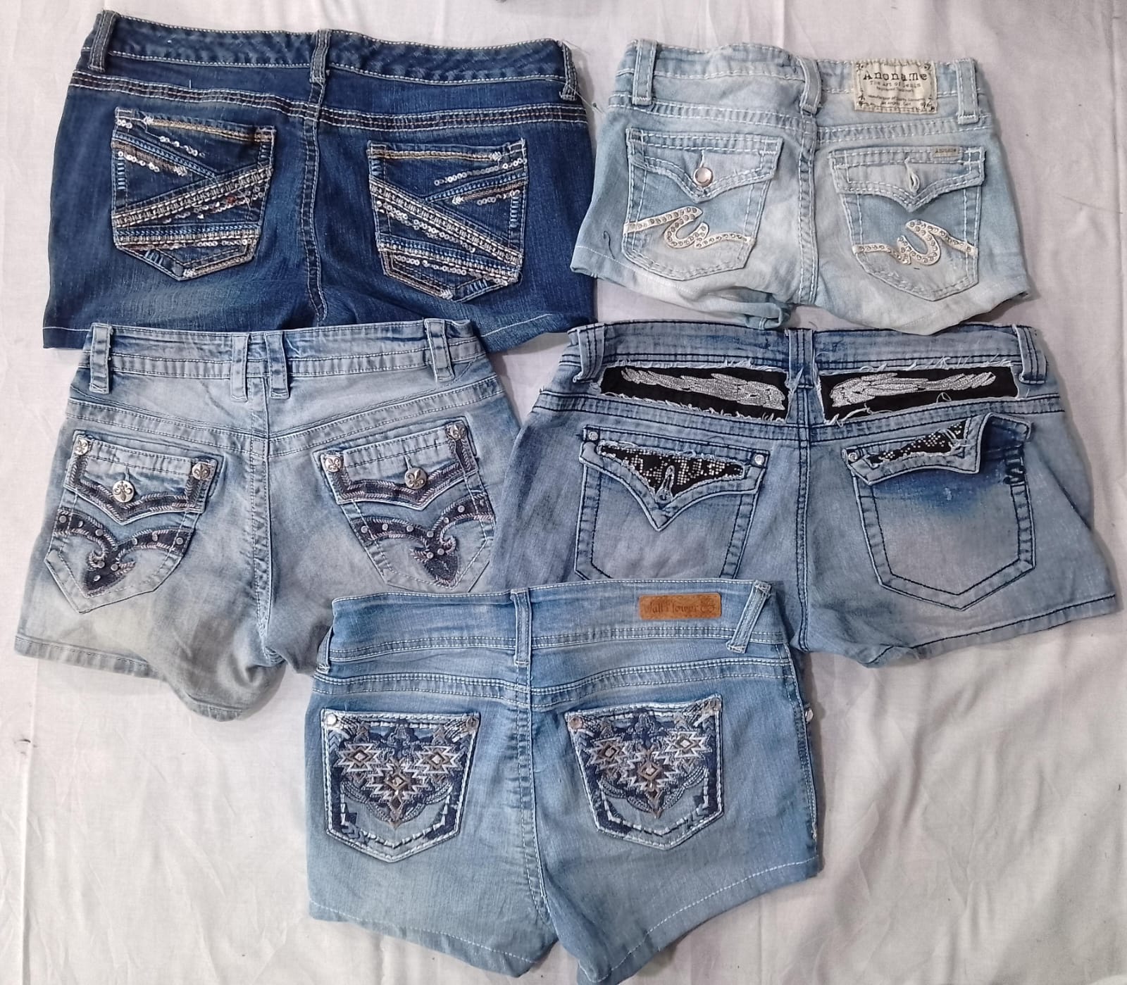 CR5960 Y2Kリワークミックスショーツ