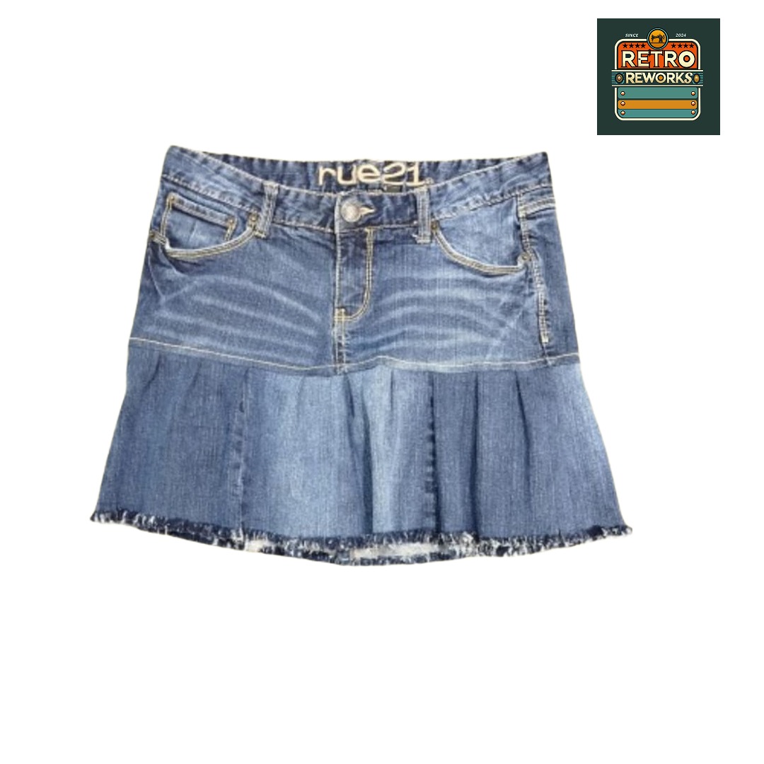 アップサイクルスタイル デニムプリーツスカート