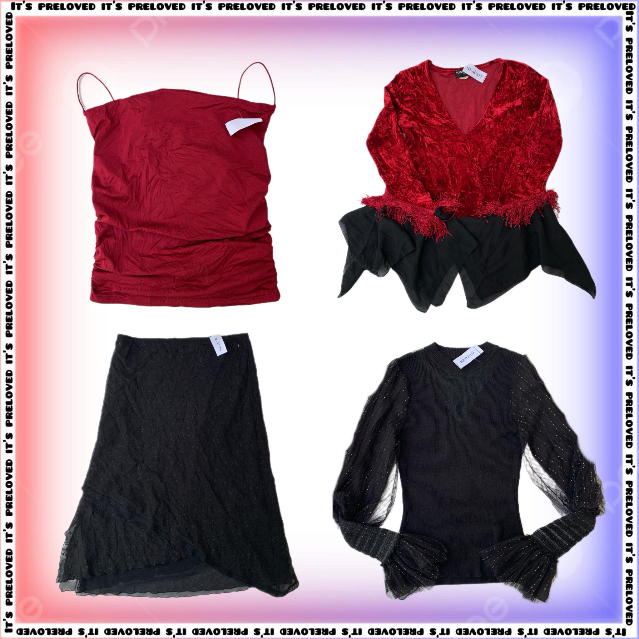 Dark french Vamp Chic- tops, skirts, coats (SS-187..