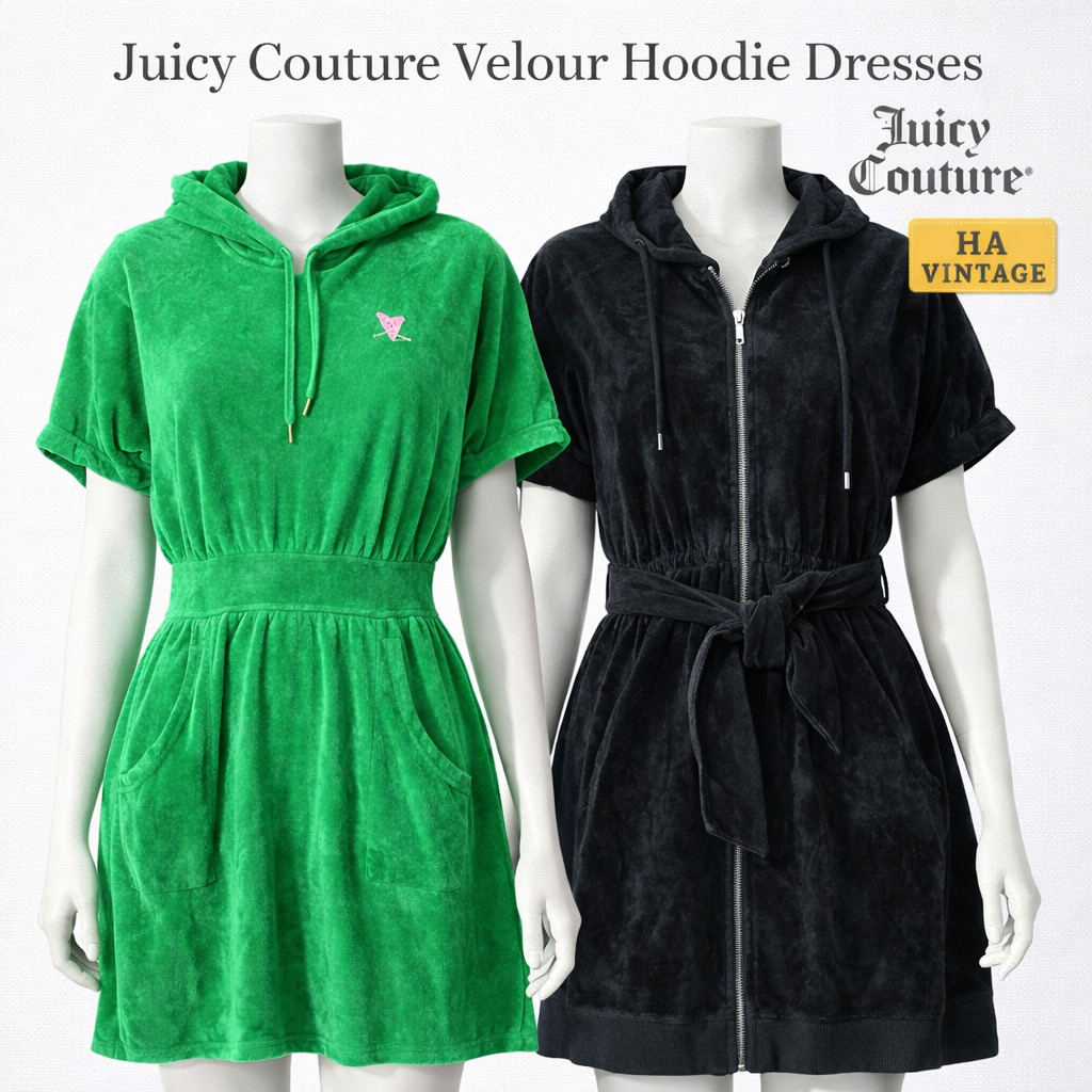Robe à capuche en velours Juicy Couture