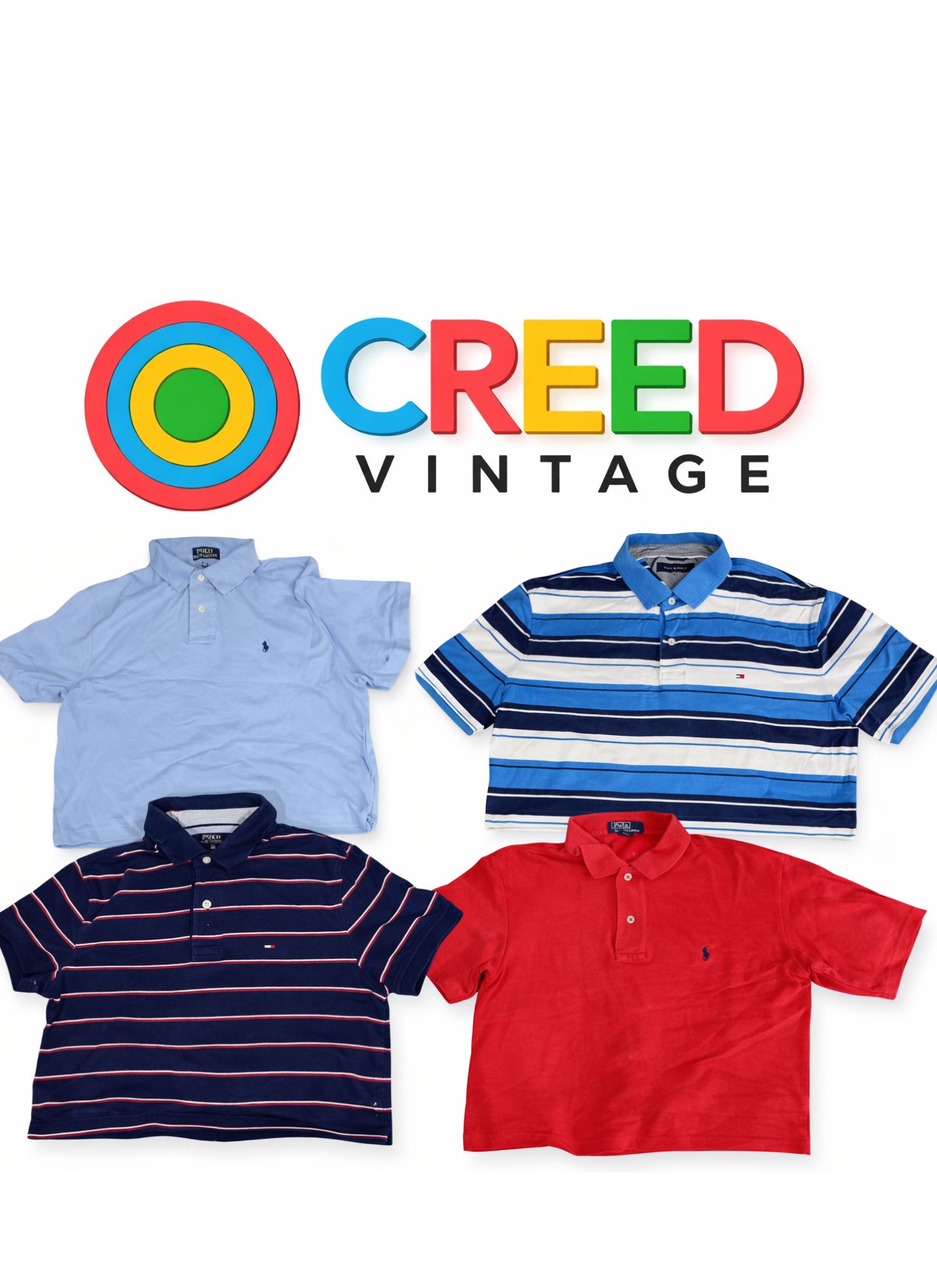 CR6047  Upcycled Polo & Tommy Crop Tops –