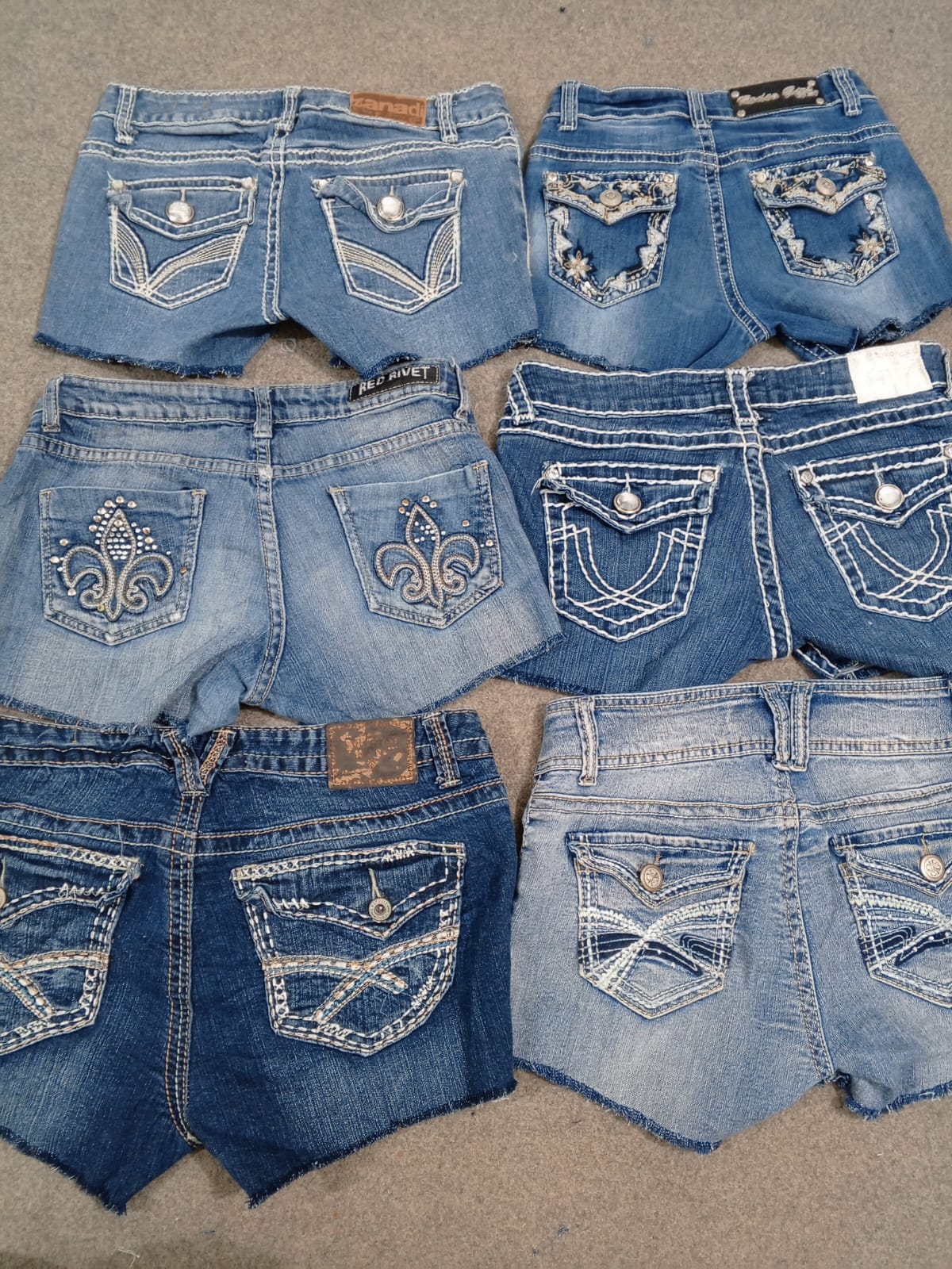 HD1318 Ladies Upcycled Y2K Embellished Denim Micro..