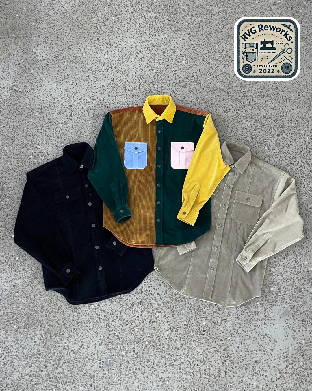 Upcycled Corduroy Oversized Shirt