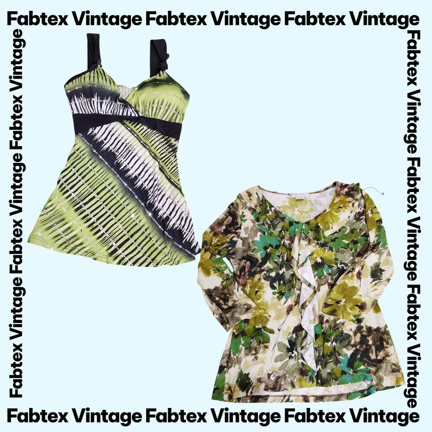 (FV-896) Earthcore Green Vintage Tops Bundle | Nat..