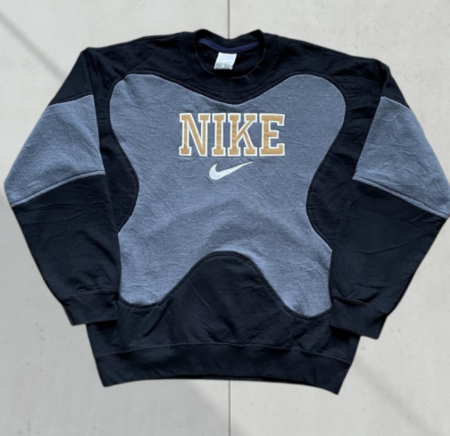 ナイキ リワークスタイル パッチワーク スウェットシャツ