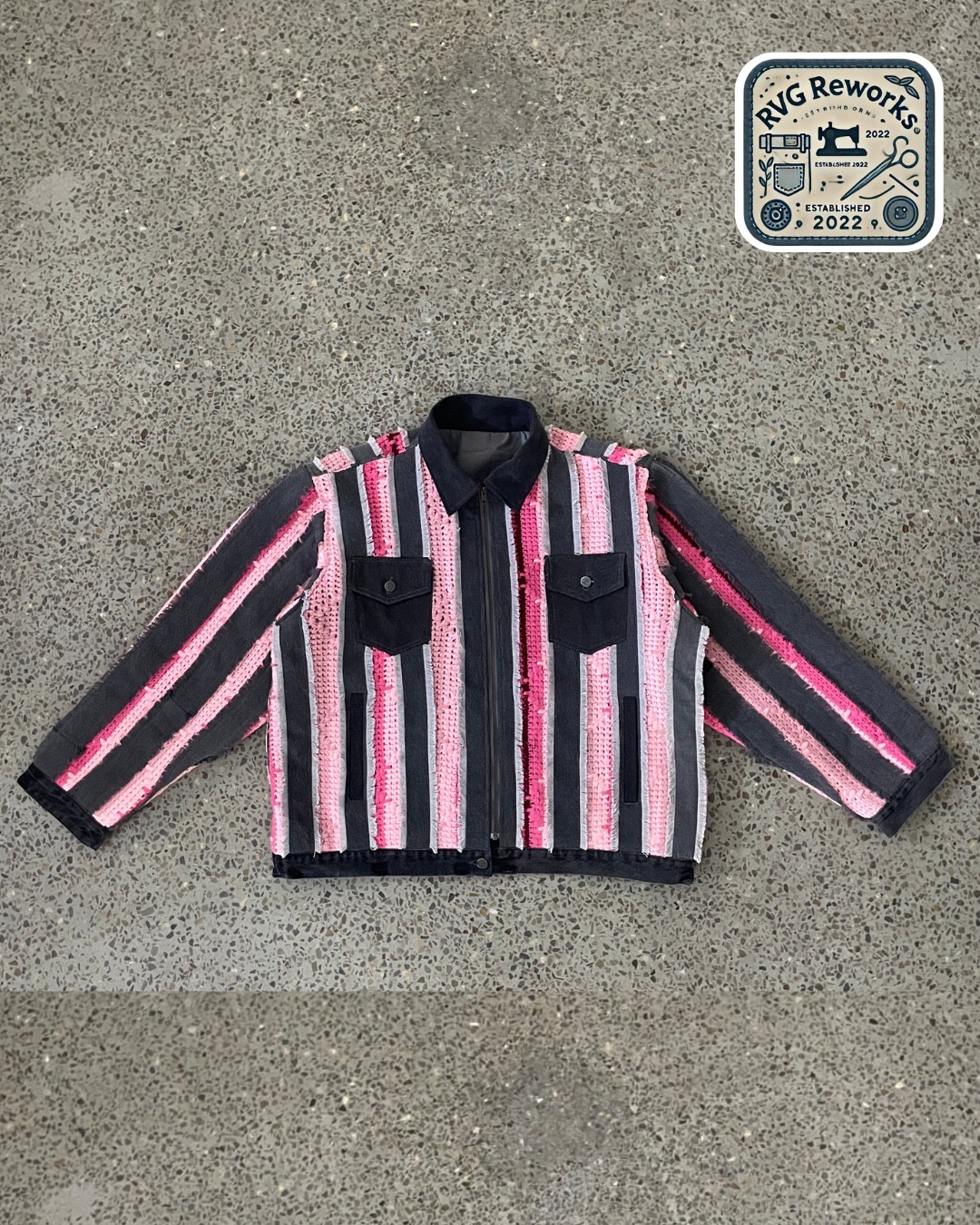 リサイクルクロシェパネルデニムジャケット