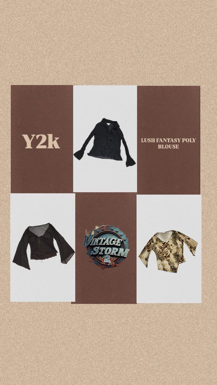 Y2K Lush Fantasy Poly Blouse