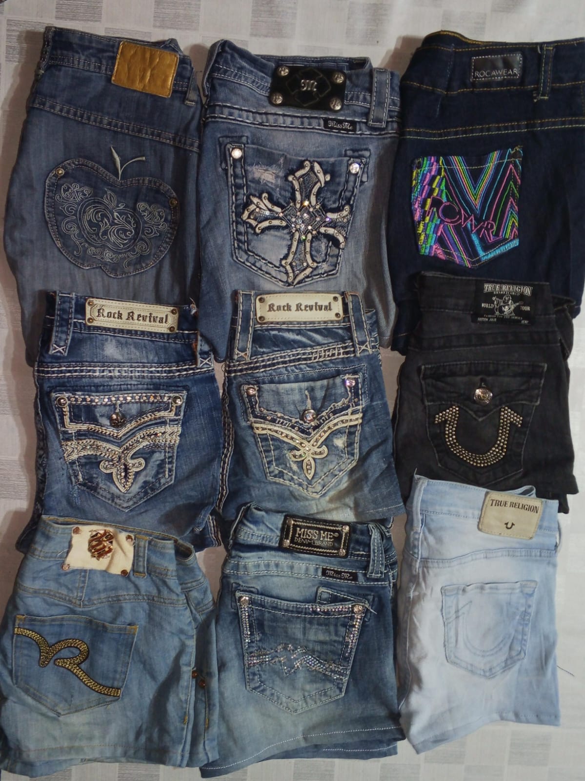 MISS ME TRUE RELIGION ROCK REVIVAL MINI MICRO SHOR..