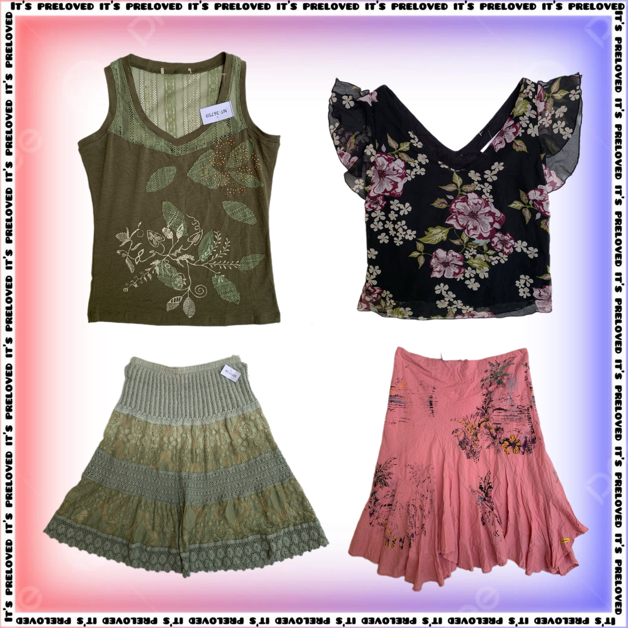 Jouer dans le jardin - Robes courtes, fleurs, jupe..