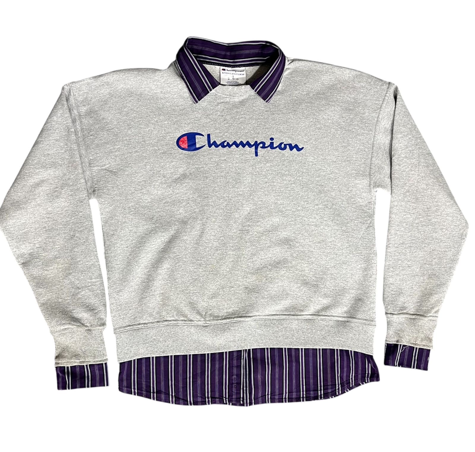 Fs-80 Upcycled branded manshirt with sweatshirt