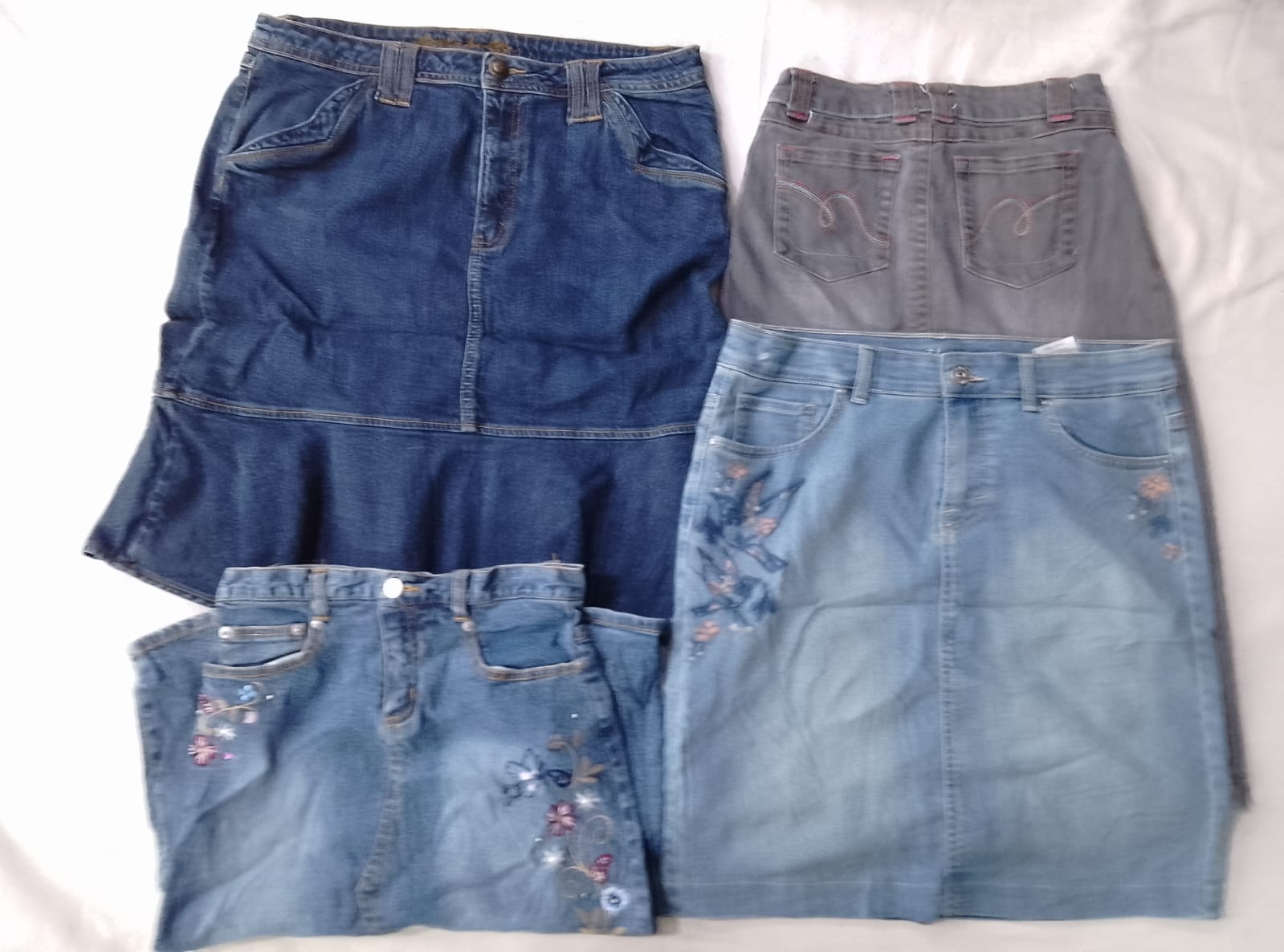 CR6176 Y2K Midi Denim Skirts