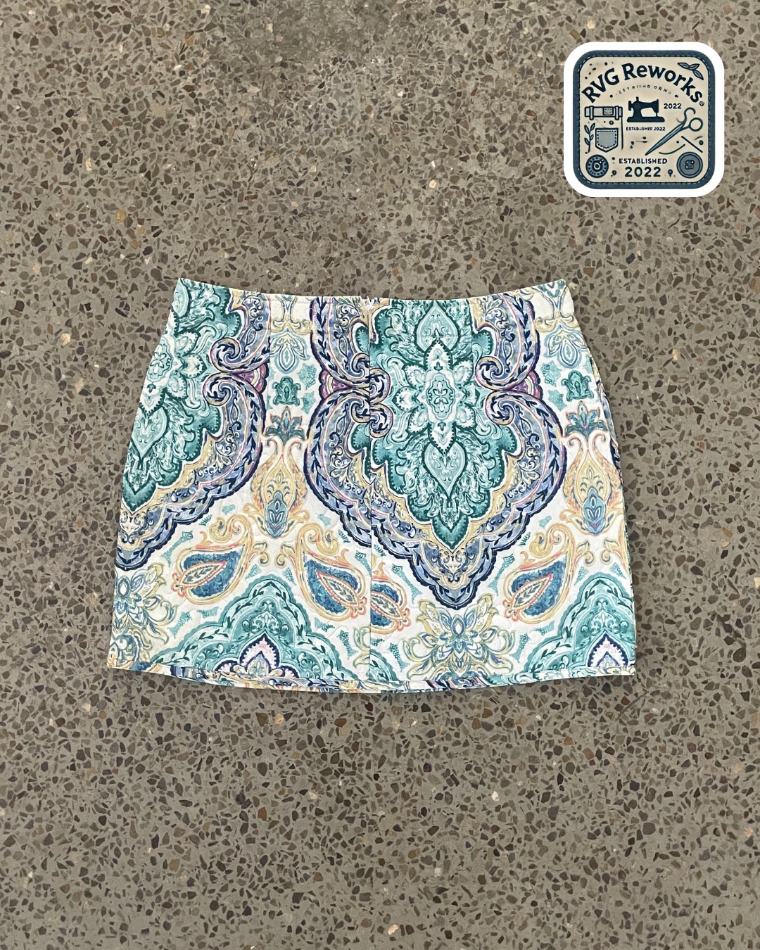 Upcycled Quilted Mini Skirt