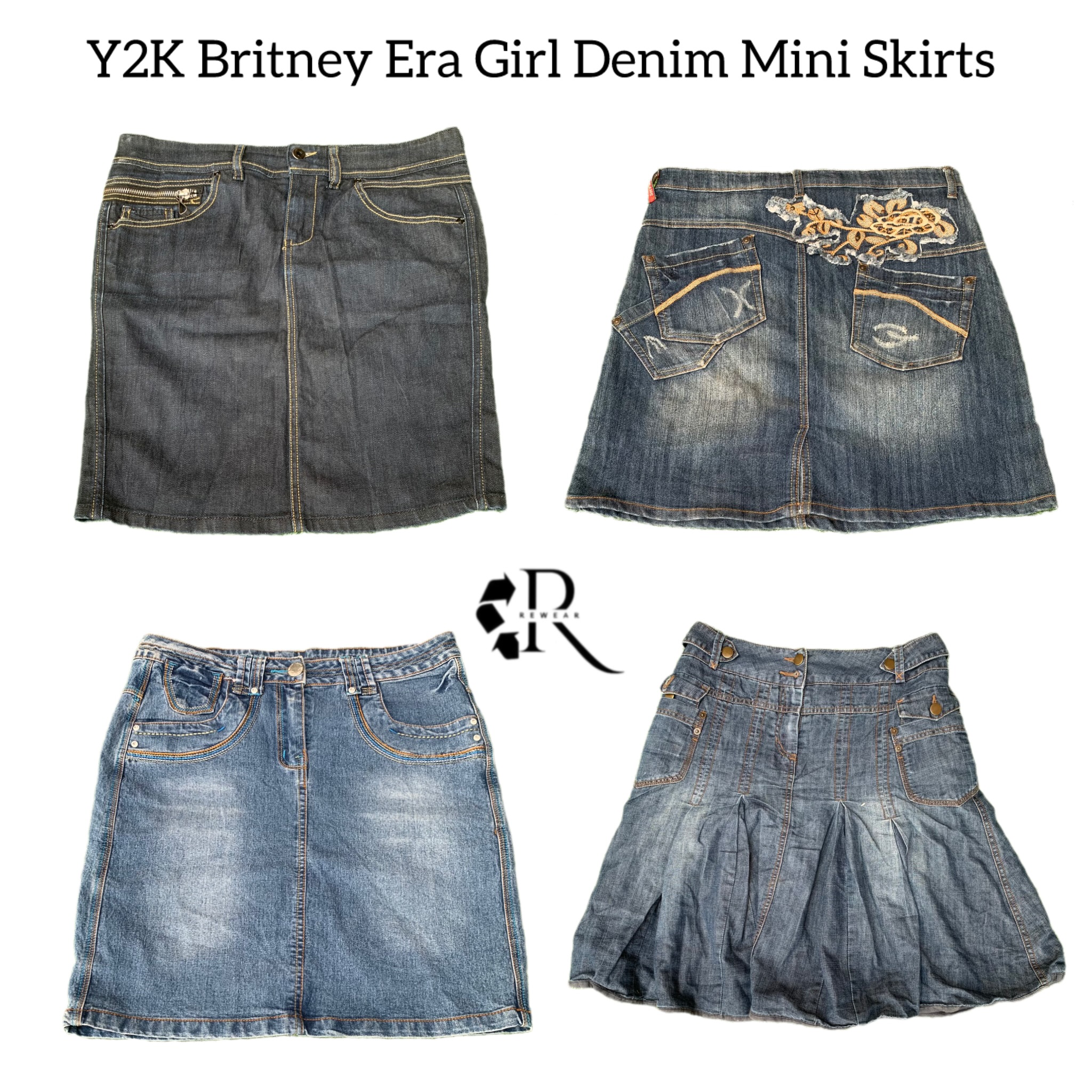 Jupes en denim mini de l'ère Britney Y2K